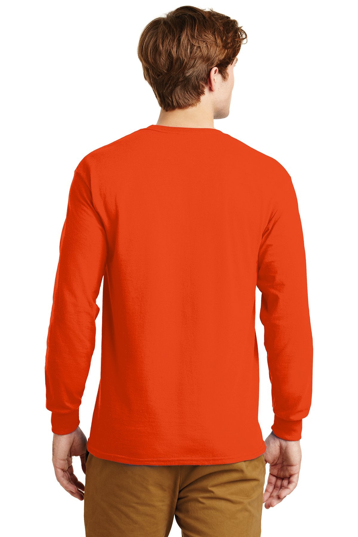 gildan ultra cotton long sleeve t shirt g2400 orange