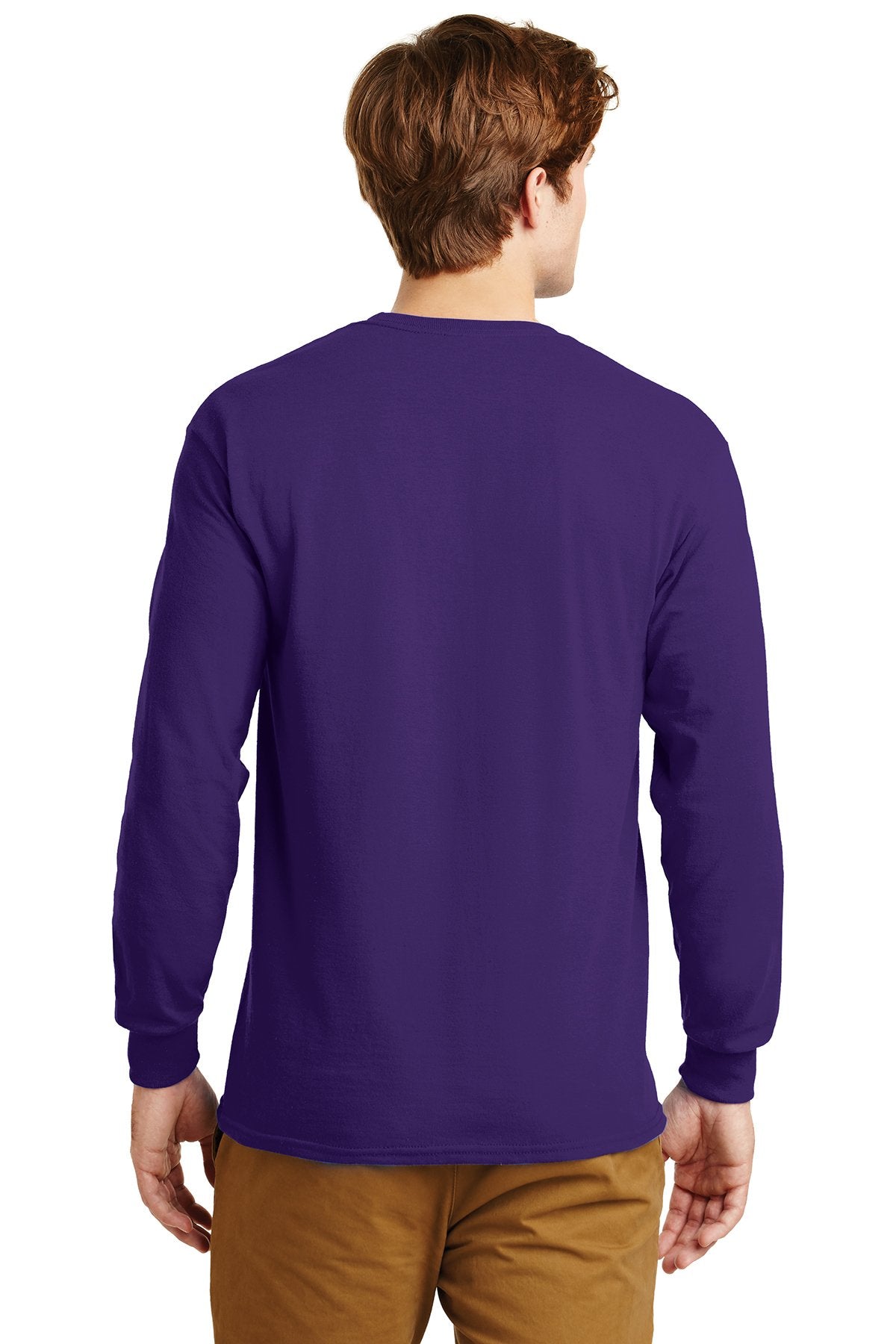 gildan ultra cotton long sleeve t shirt g2400 purple