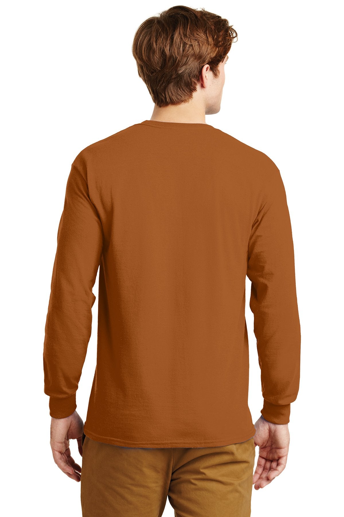 gildan ultra cotton long sleeve t shirt g2400 texas orange