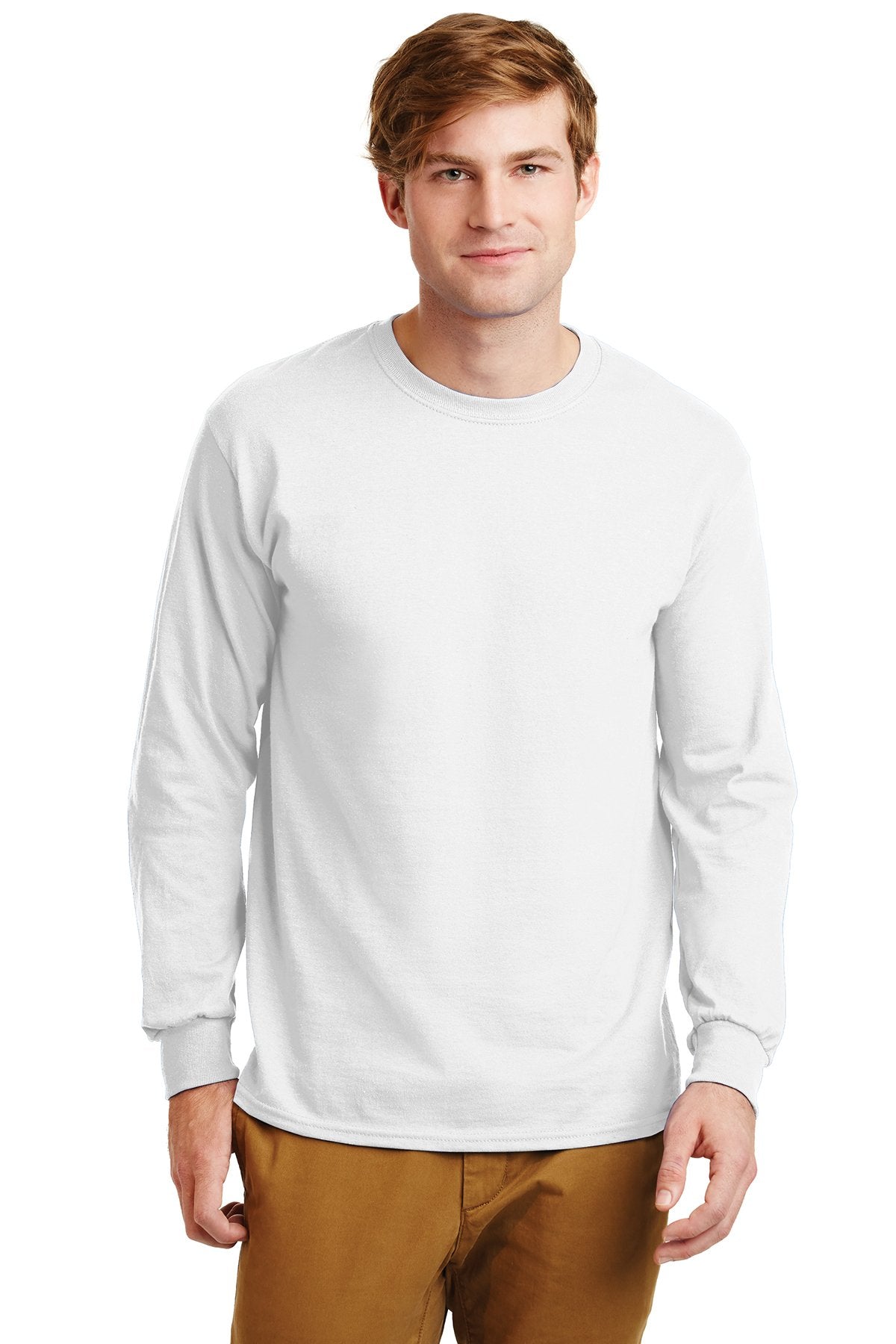 gildan ultra cotton long sleeve t shirt g2400 white