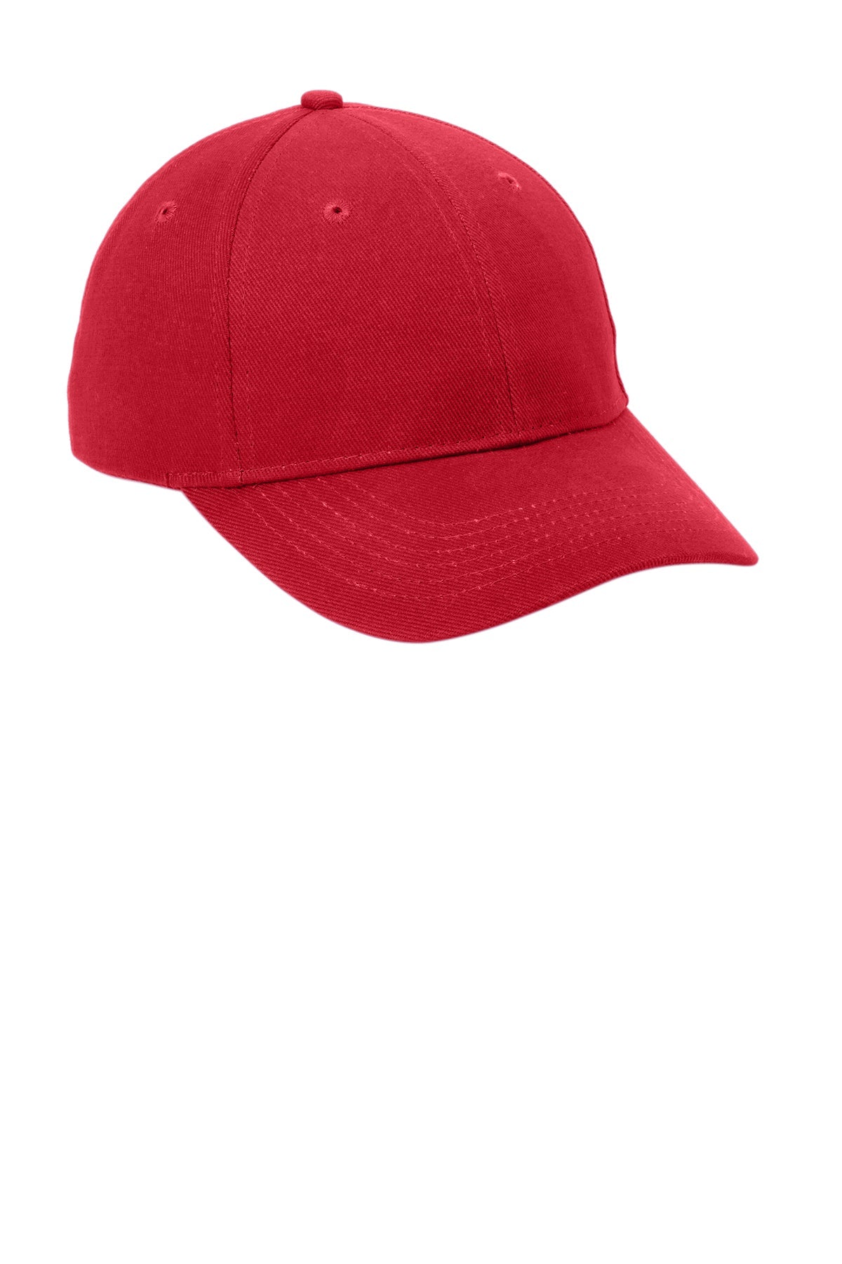 Port & Company Brushed Twill Custom Caps, Red
