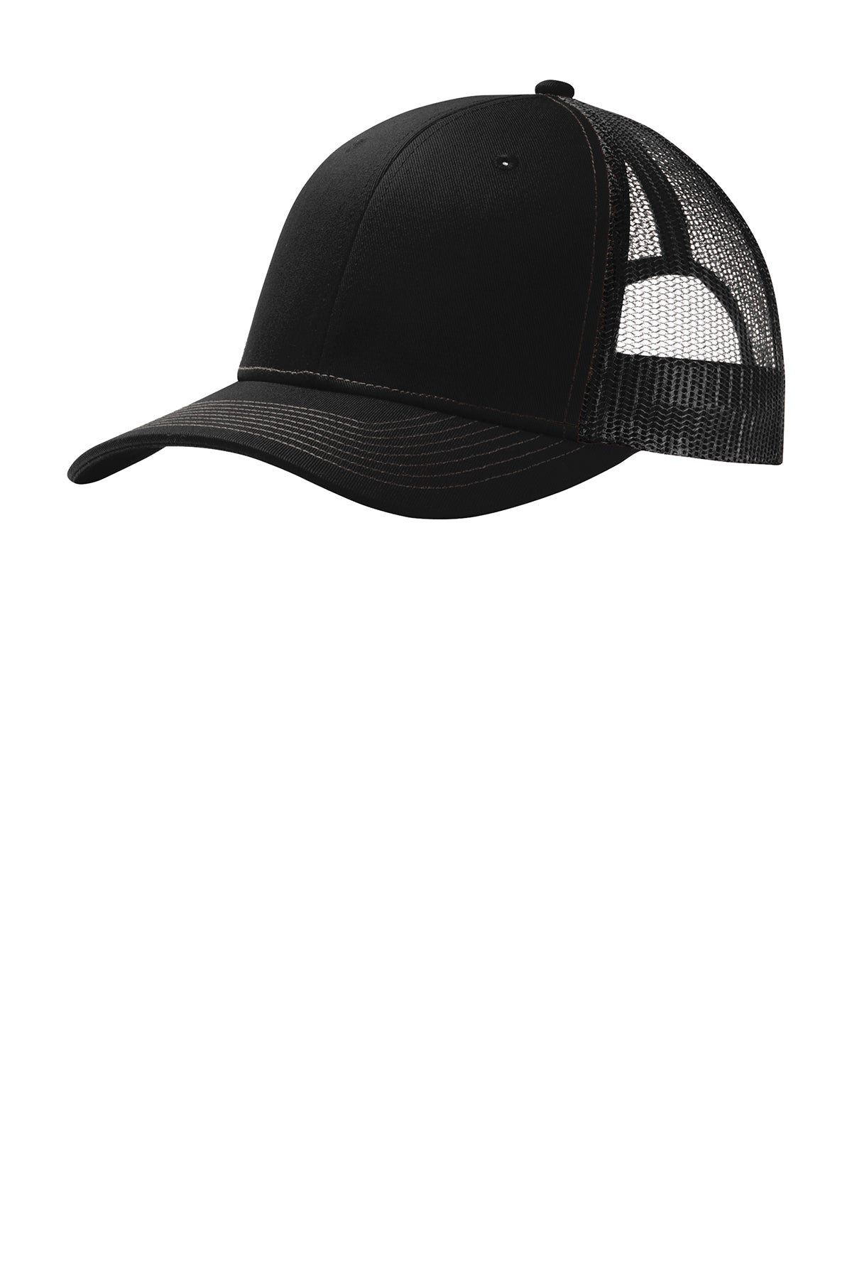 Port Authority Snapback Trucker Branded Caps, Black