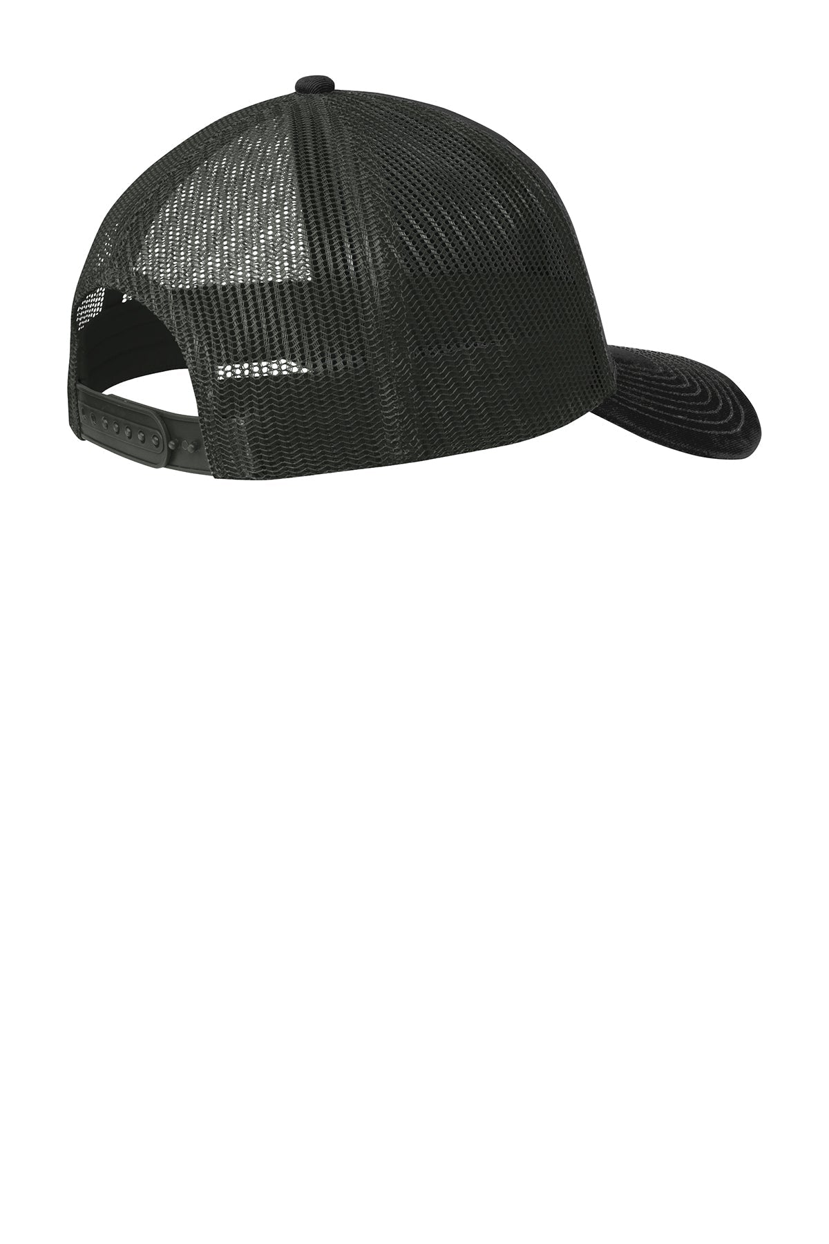 Port Authority Snapback Trucker Branded Caps, Black/ Grey Steel