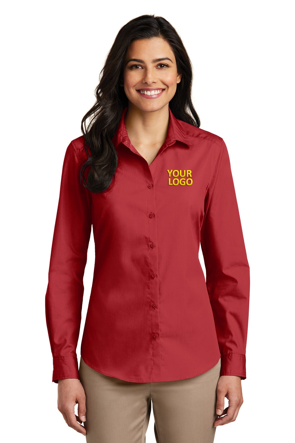 Port Authority Rich Red LW100 custom work shirts