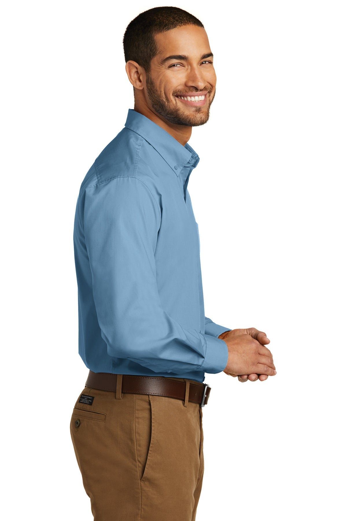 port authority_w100 _carolina blue_company_logo_button downs