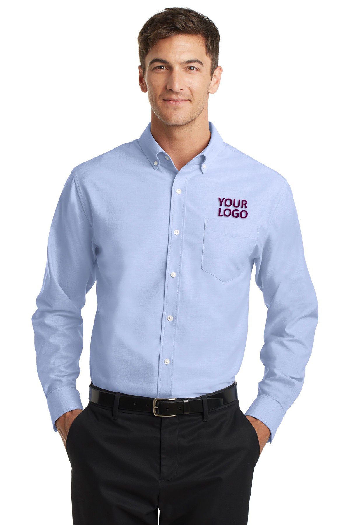 Port Authority Oxford Blue TS658 custom work shirts