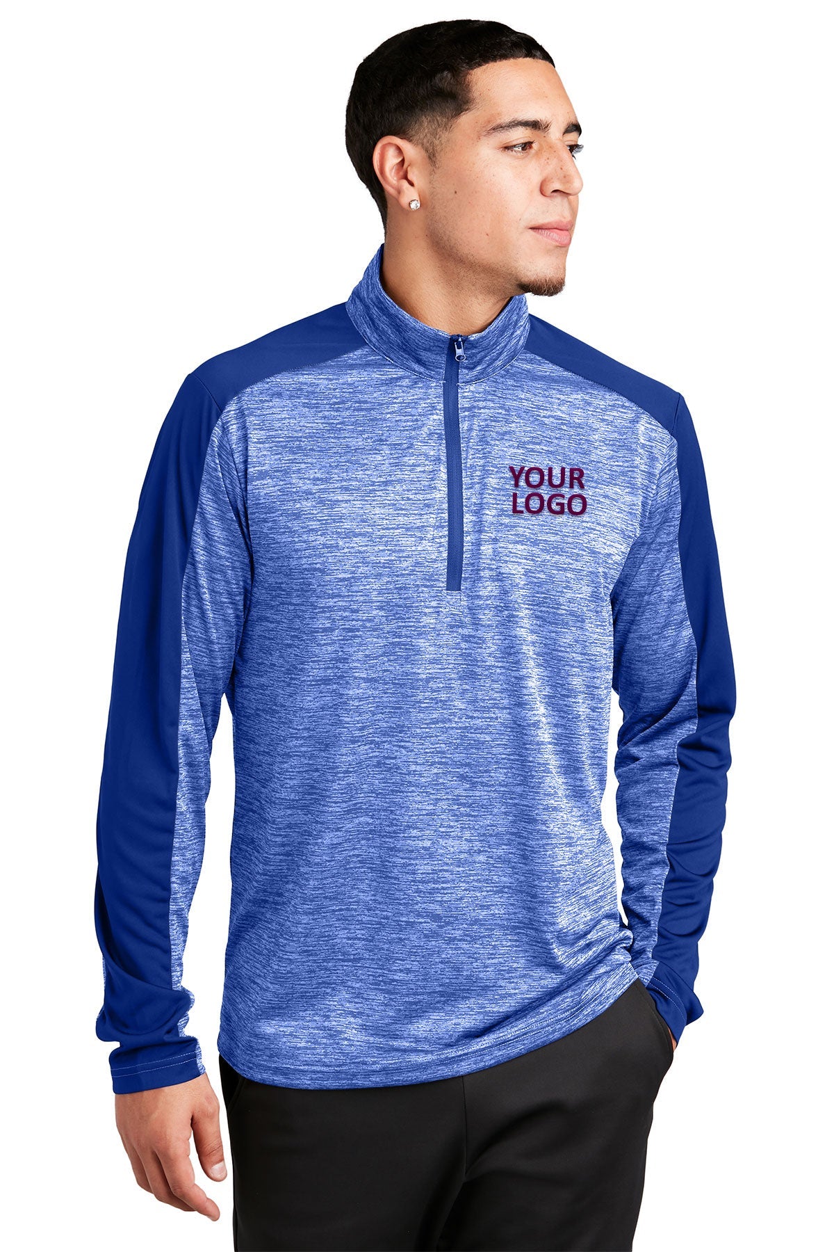 Sport-Tek True Royal Electric/ True Royal ST397 sweatshirts with company logo