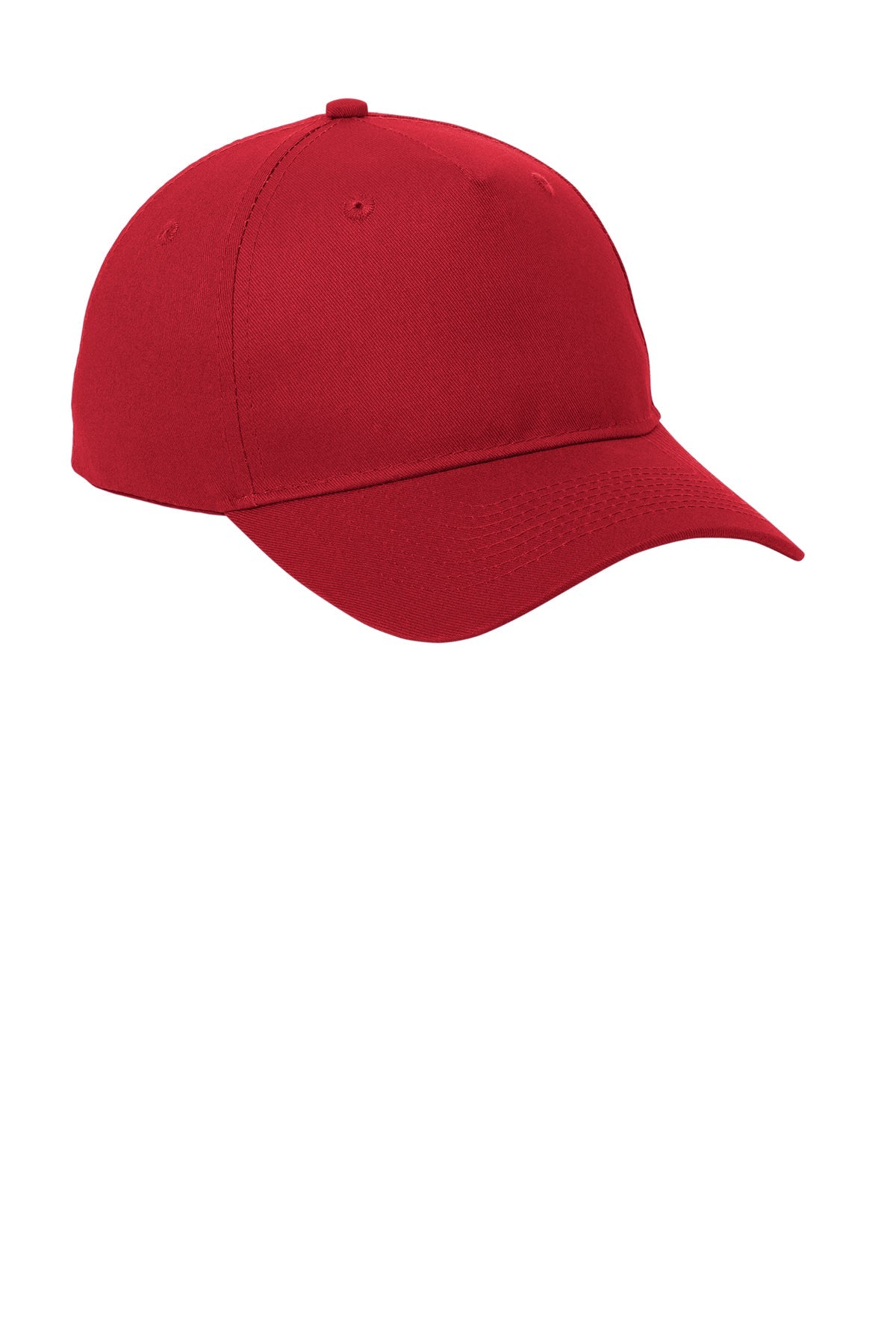 Port & Company Five Panel Customized Twill Caps, Red