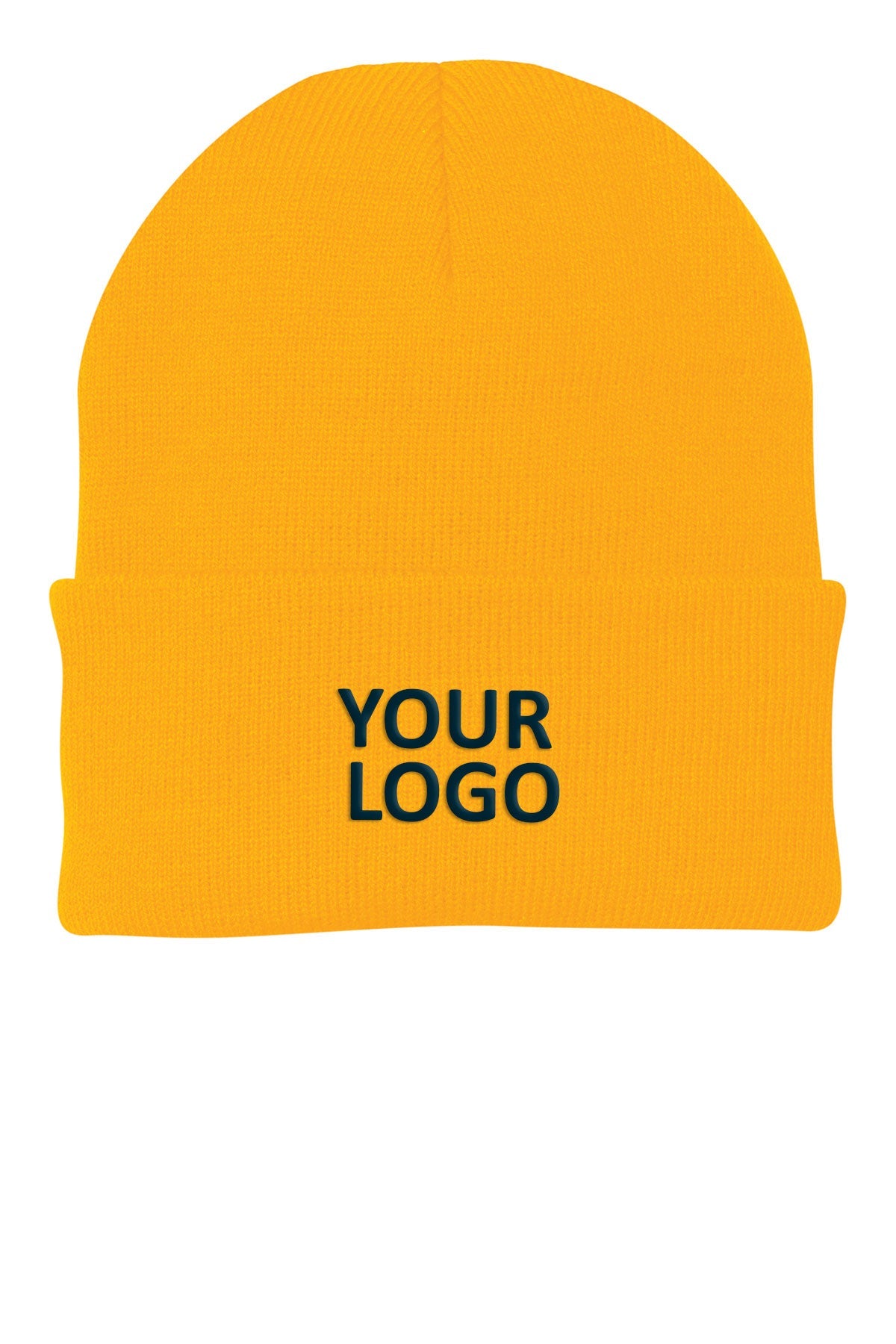 Port & Company Customized Knit Caps, Gold