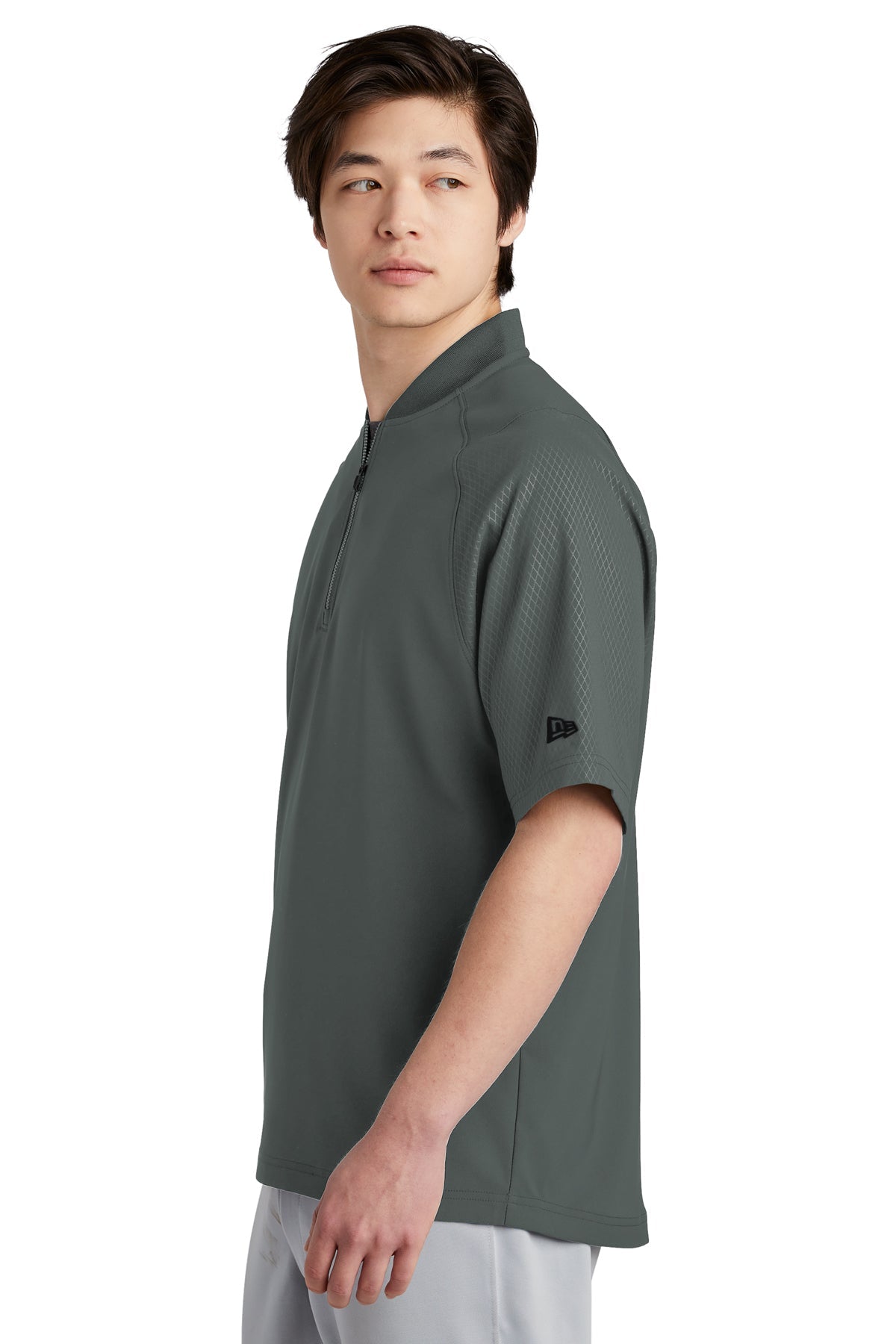 Branded New Era Cage Short Sleeve 1/4-Zip Jacket Graphite