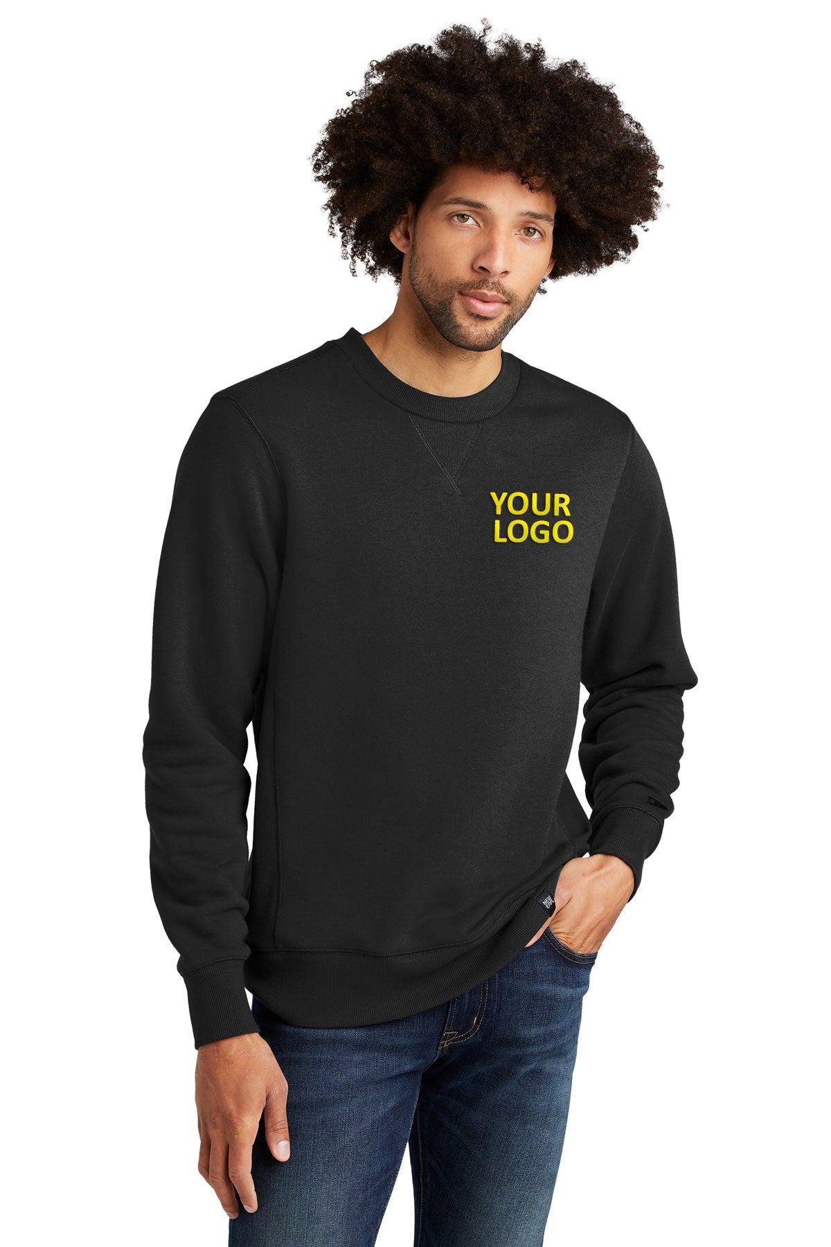 New Era French Terry Customized Sweatshirts, Black