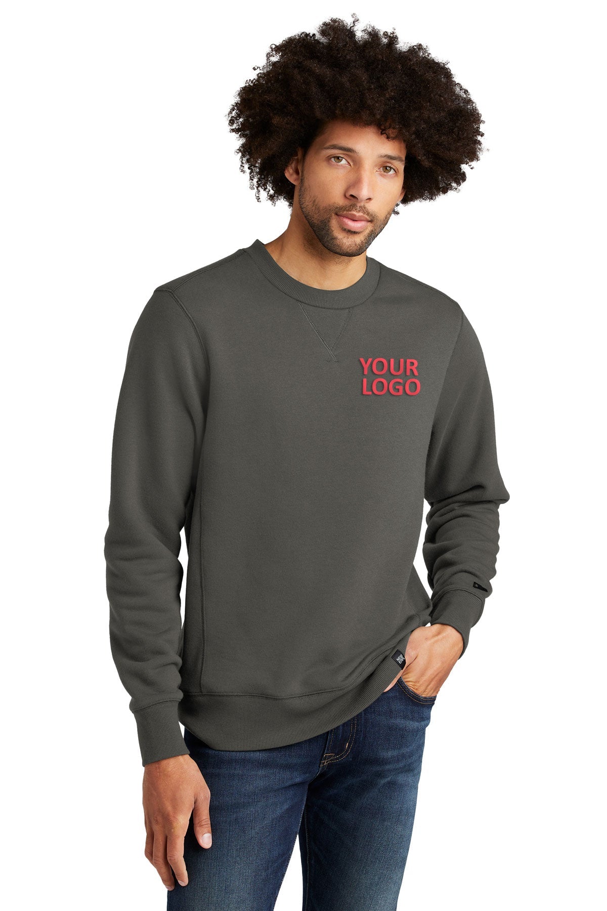 New Era French Terry Customized Sweatshirts, Graphite