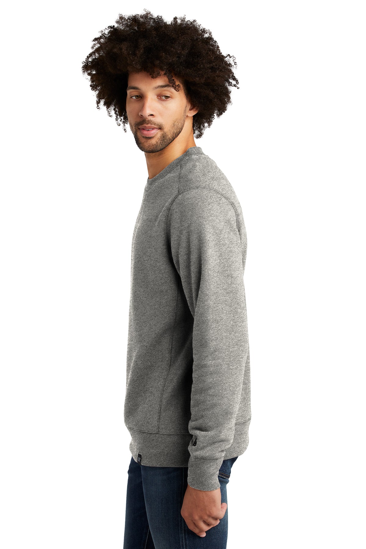 New Era French Terry Customized Sweatshirts, Light Graphite Twist