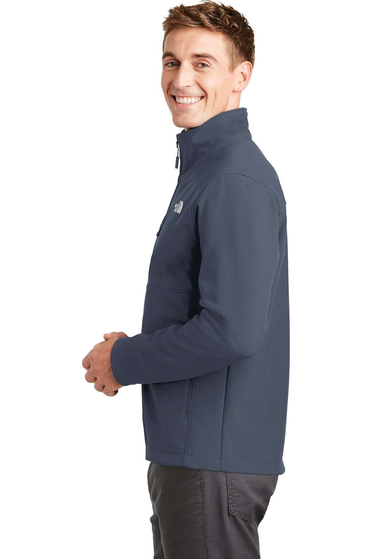 Custom North Face Apex Barrier Soft Shell Jacket Urban Navy