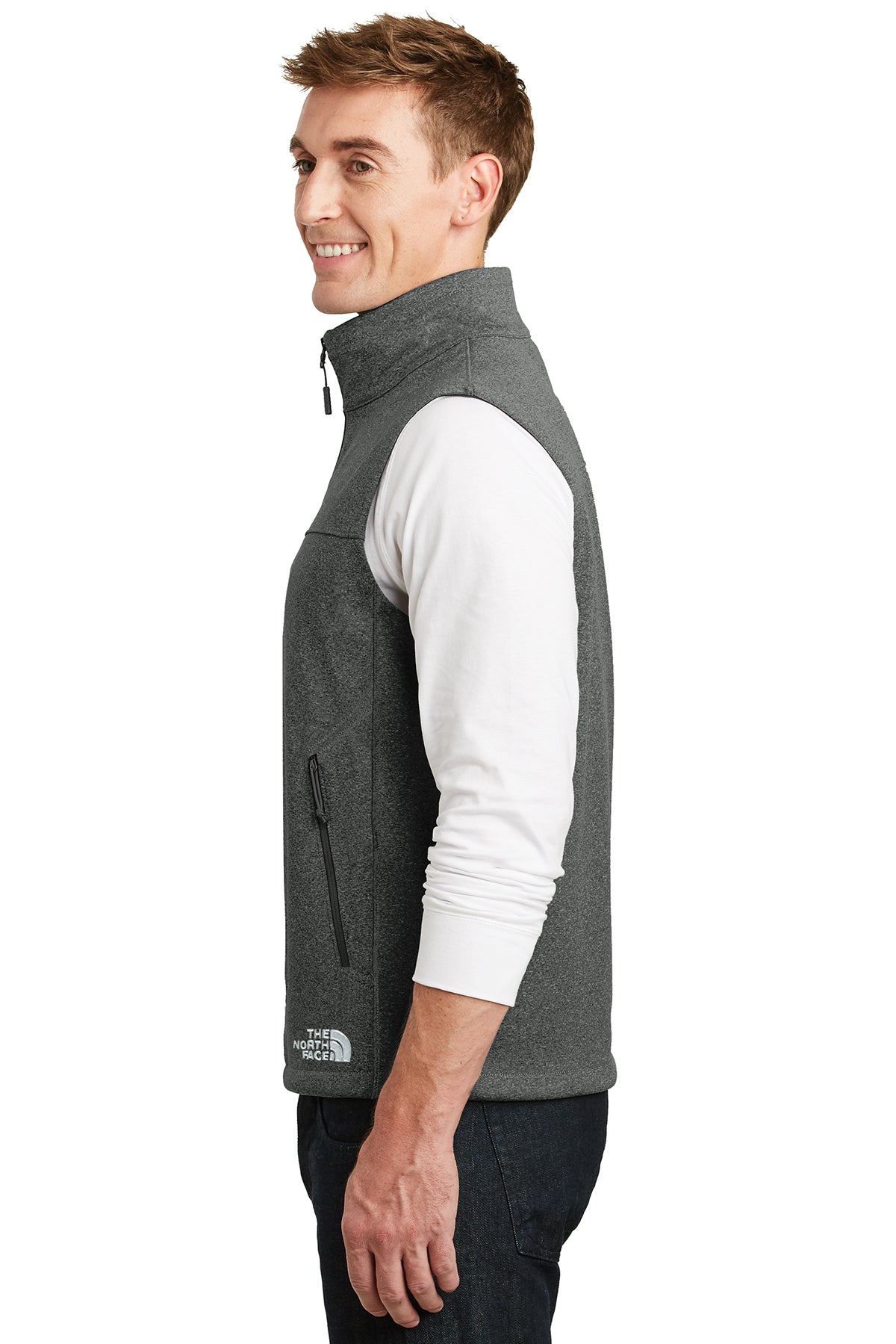 Branded North Face Ridgeline Soft Shell Vest Dark Grey Heather