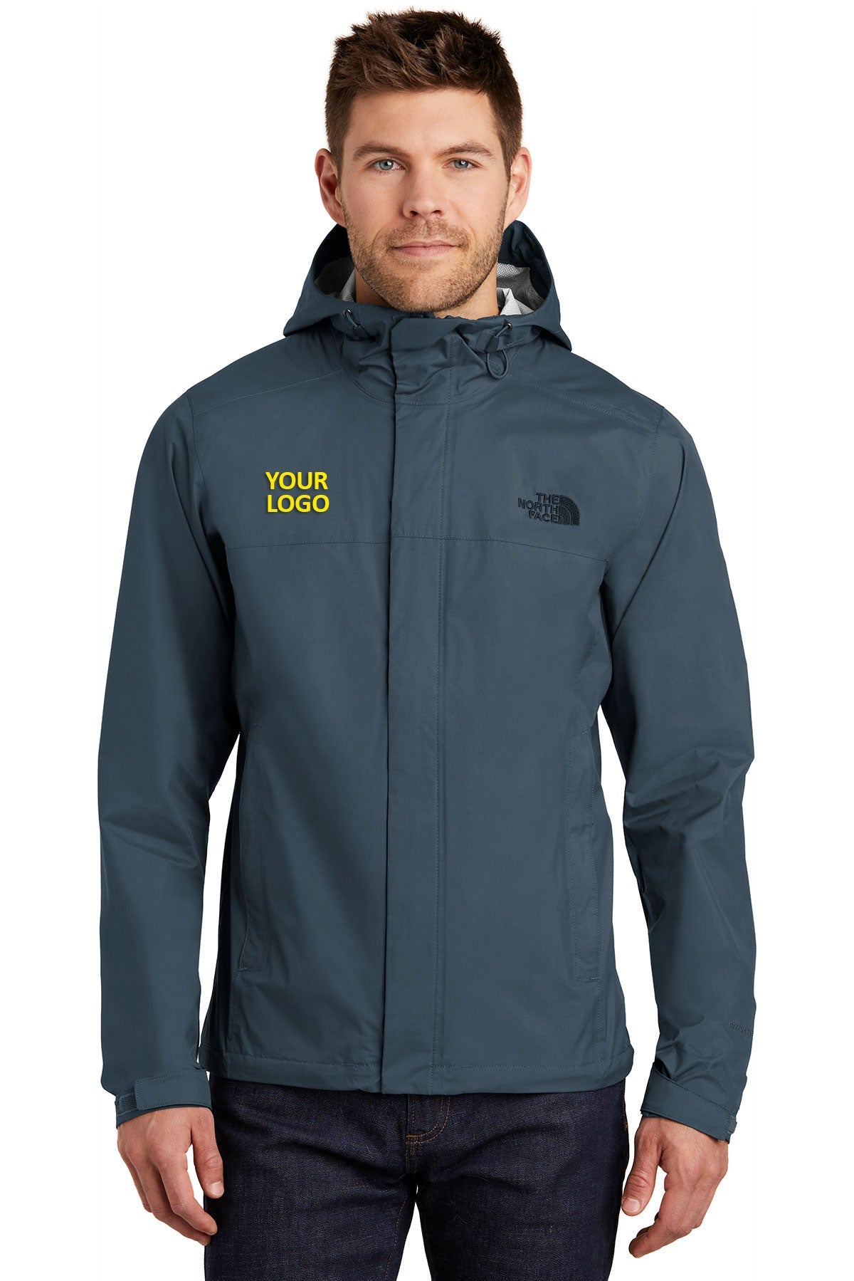 The North Face Shady Blue NF0A3LH4 jackets with company logo
