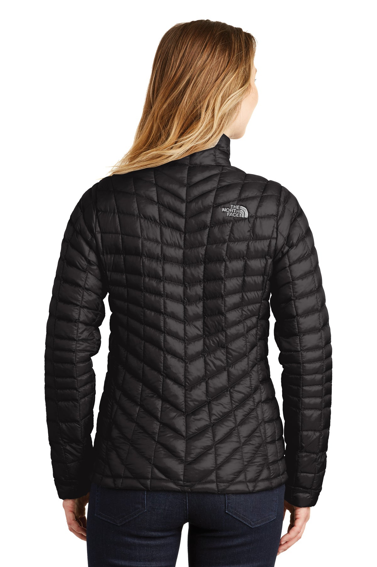 Branded North Face Ladies ThermoBall Trekker Jacket Matte Black