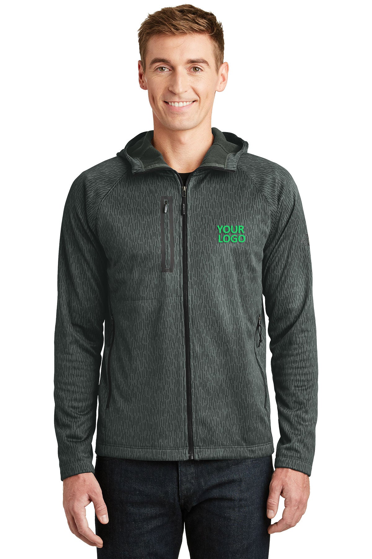 The North Face Asphalt Grey Reign Camo Print NF0A3LHH promotional jackets company logo