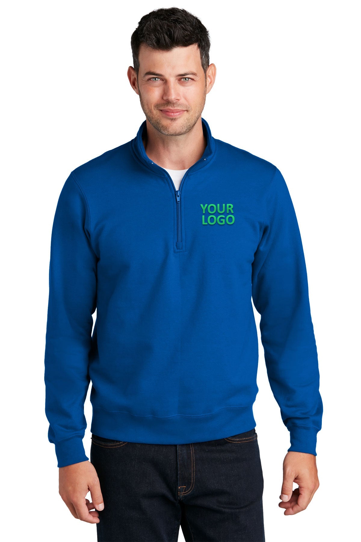 port & company true royal pc850q custom dri fit sweatshirts