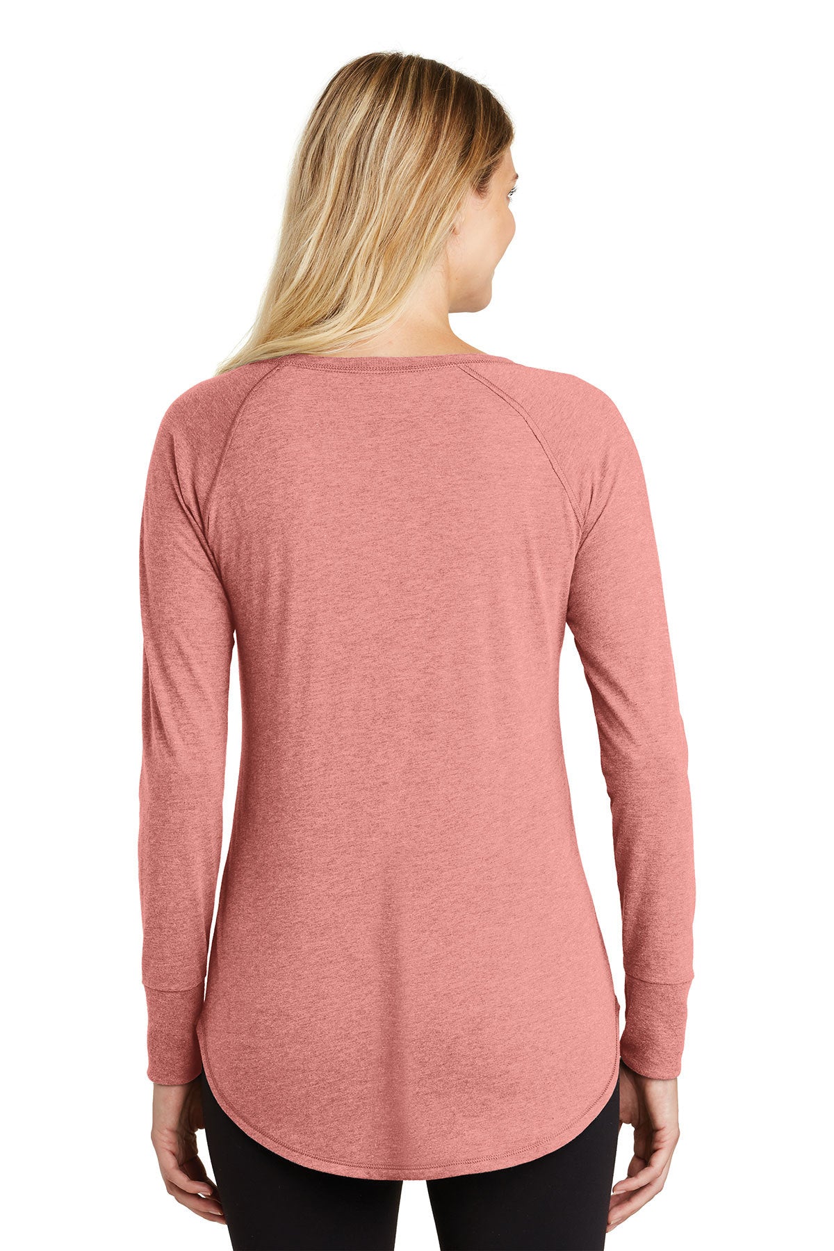 District Made Ladies Perfect Tri Long Sleeves, Blush Frost