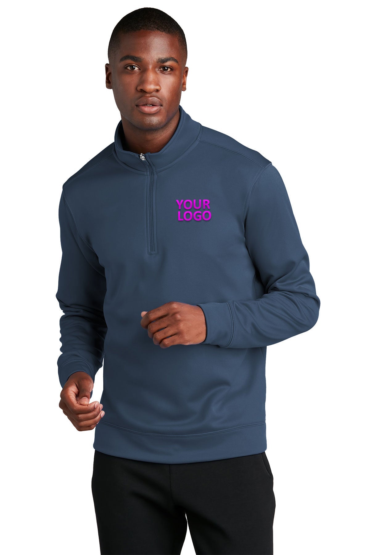 Port & Company Deep Navy PC590Q sweatshirts custom logo