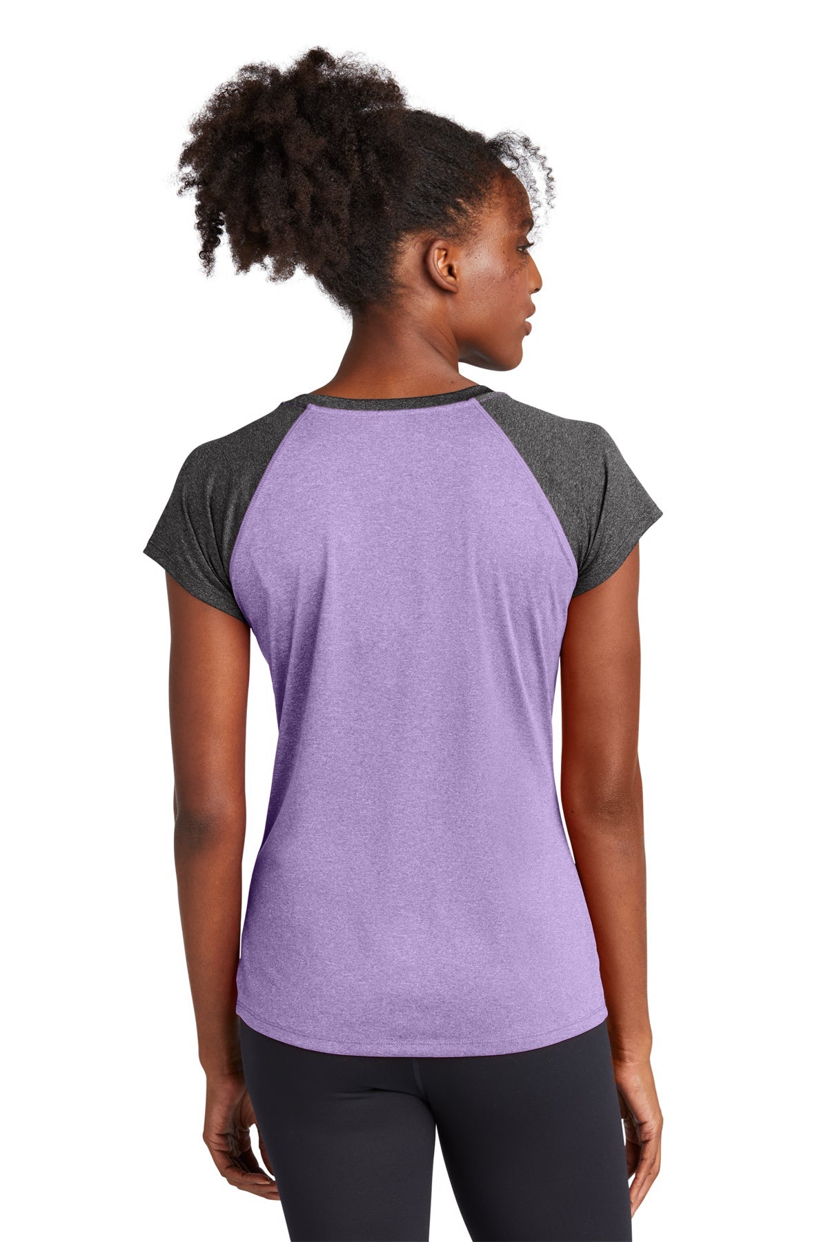 Sport-Tek Ladies Heather-On-Heather Contender Scoop Neck Tee