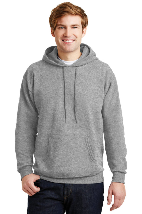 Hanes Ecosmart Full Zip Hooded Sweatshirt P180 Light Steel