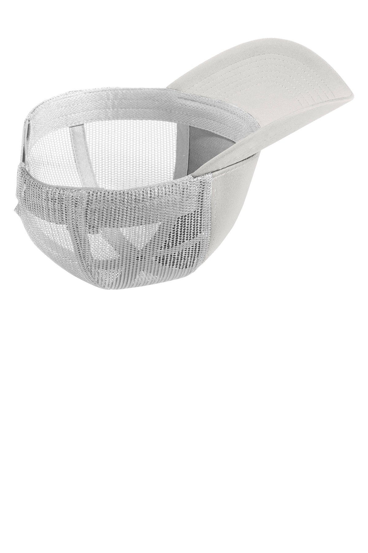 Sport-Tek PosiCharge Competitor Customized Mesh Back Caps, Silver/ White