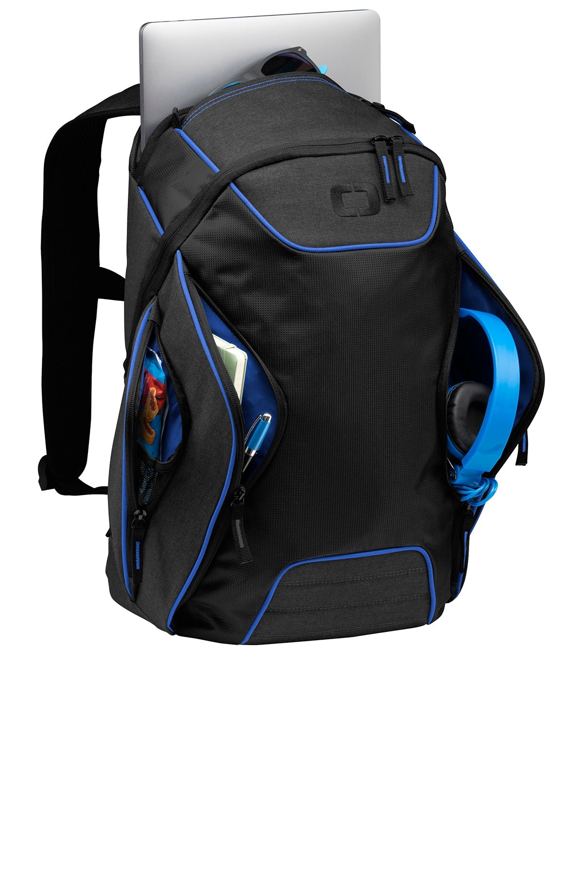 OGIO Hatch Customzied Backpacks, Electric Blue/ Heather Grey