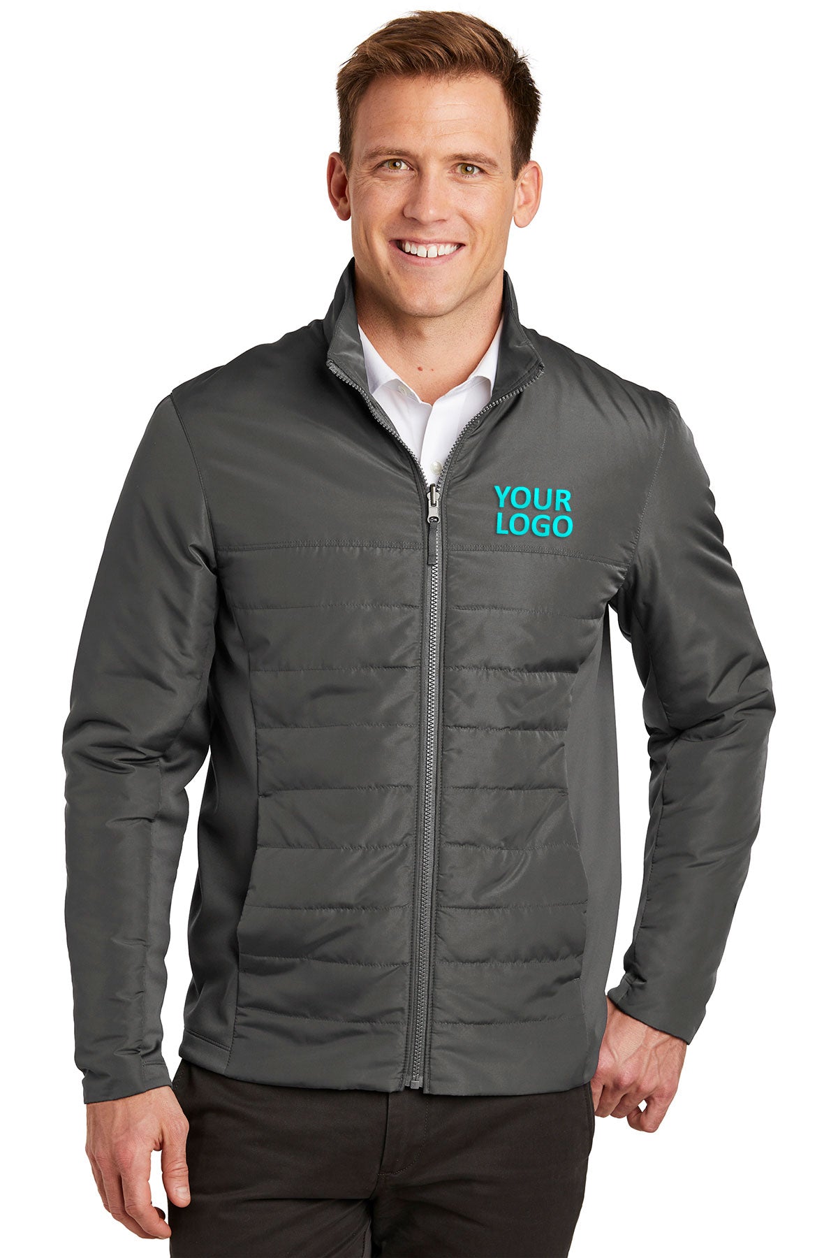 Port Authority Graphite J902 promotional jackets company logo