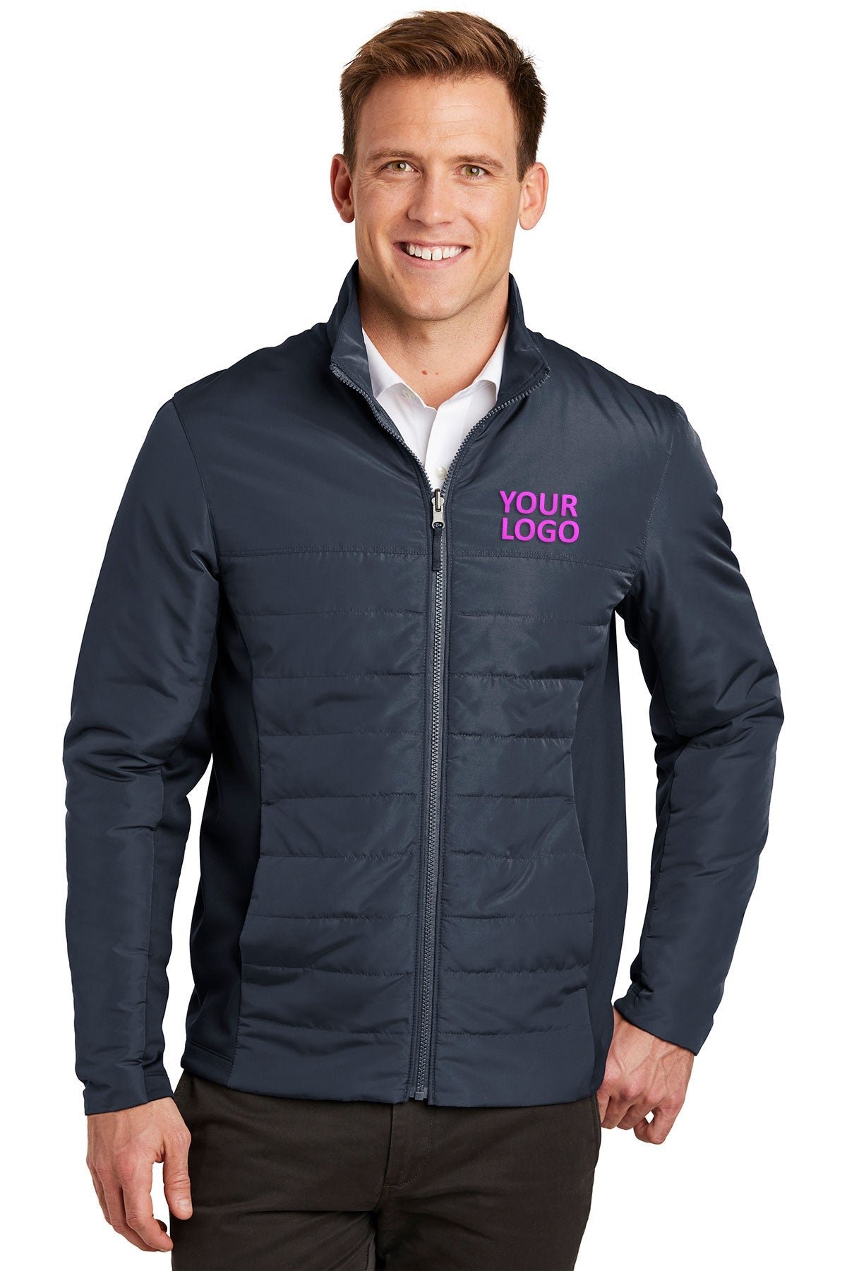 Port Authority River Blue J902 business jackets with logo
