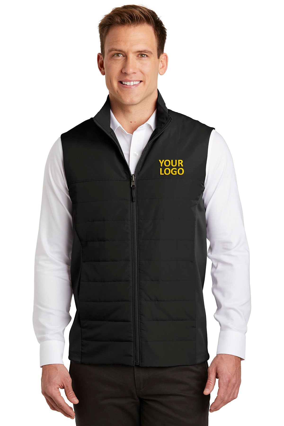 Port Authority Deep Black J903 business jackets with logo