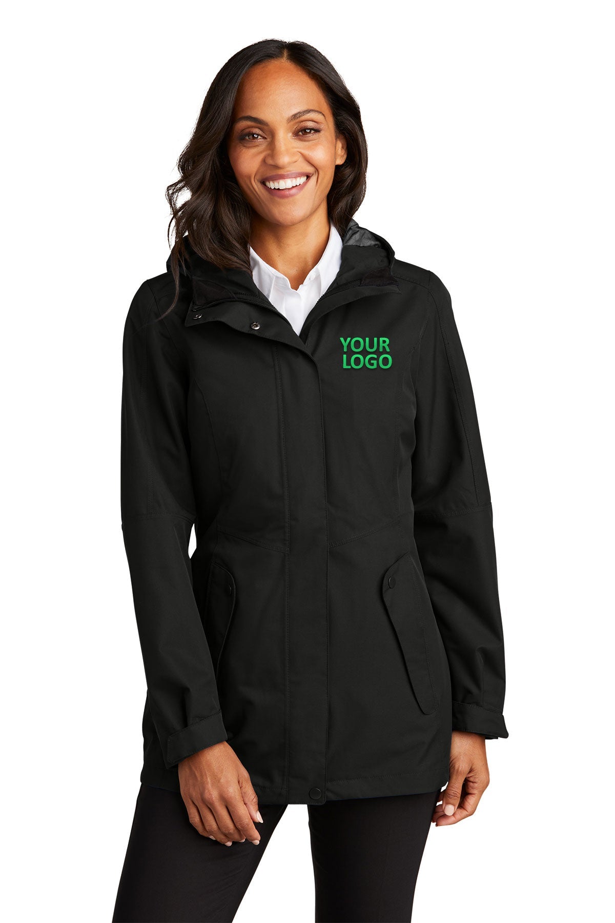 Port Authority Deep Black L900 company jackets with logo