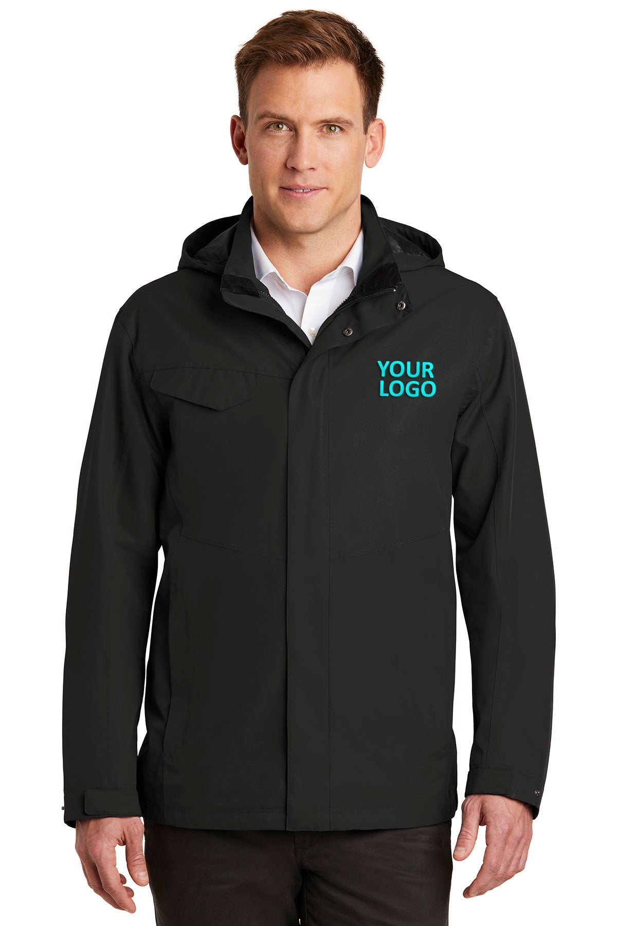 Port Authority Deep Black J900 custom logo jackets
