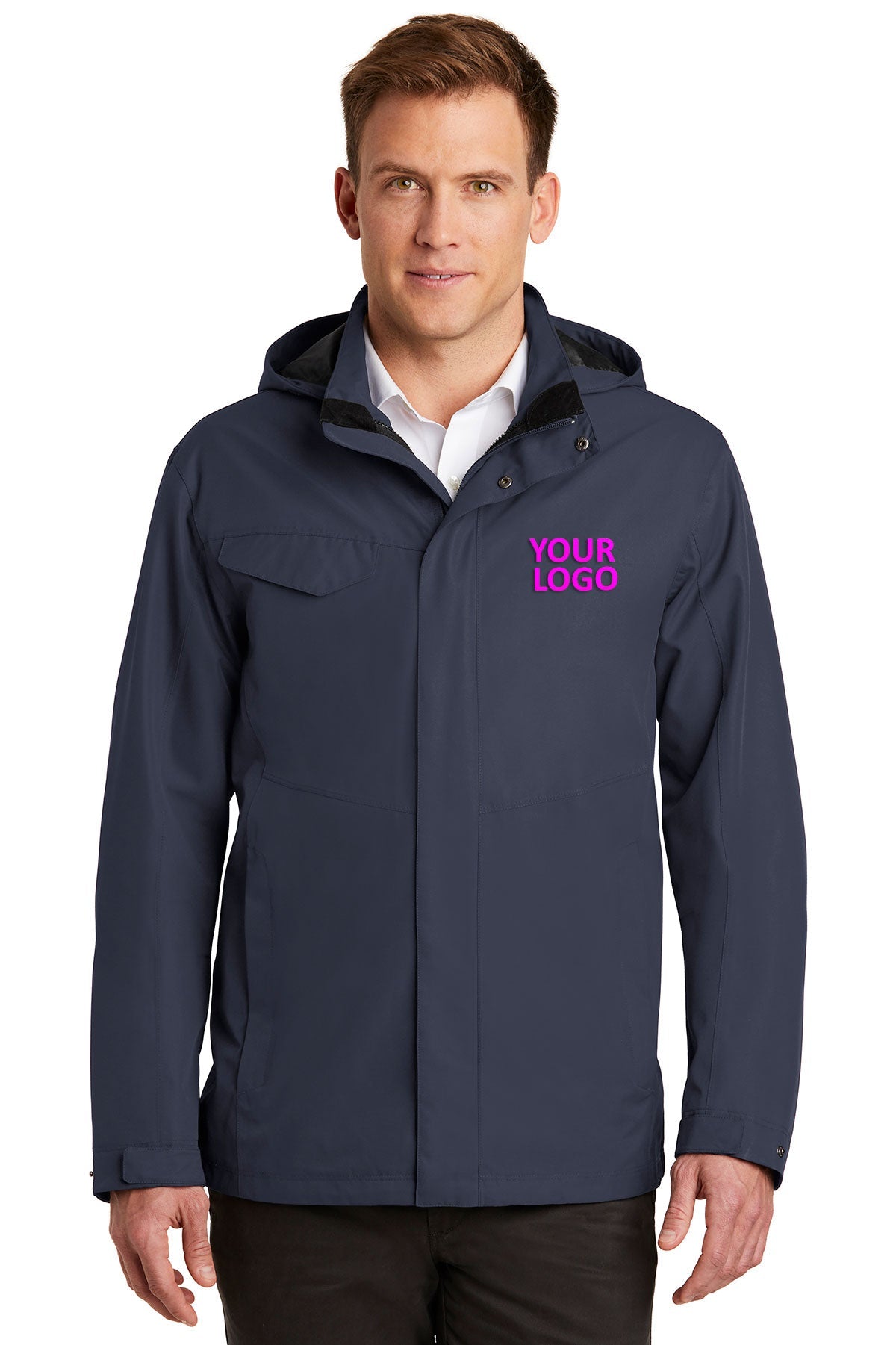 Port Authority River Blue Navy J900 company jackets with logo