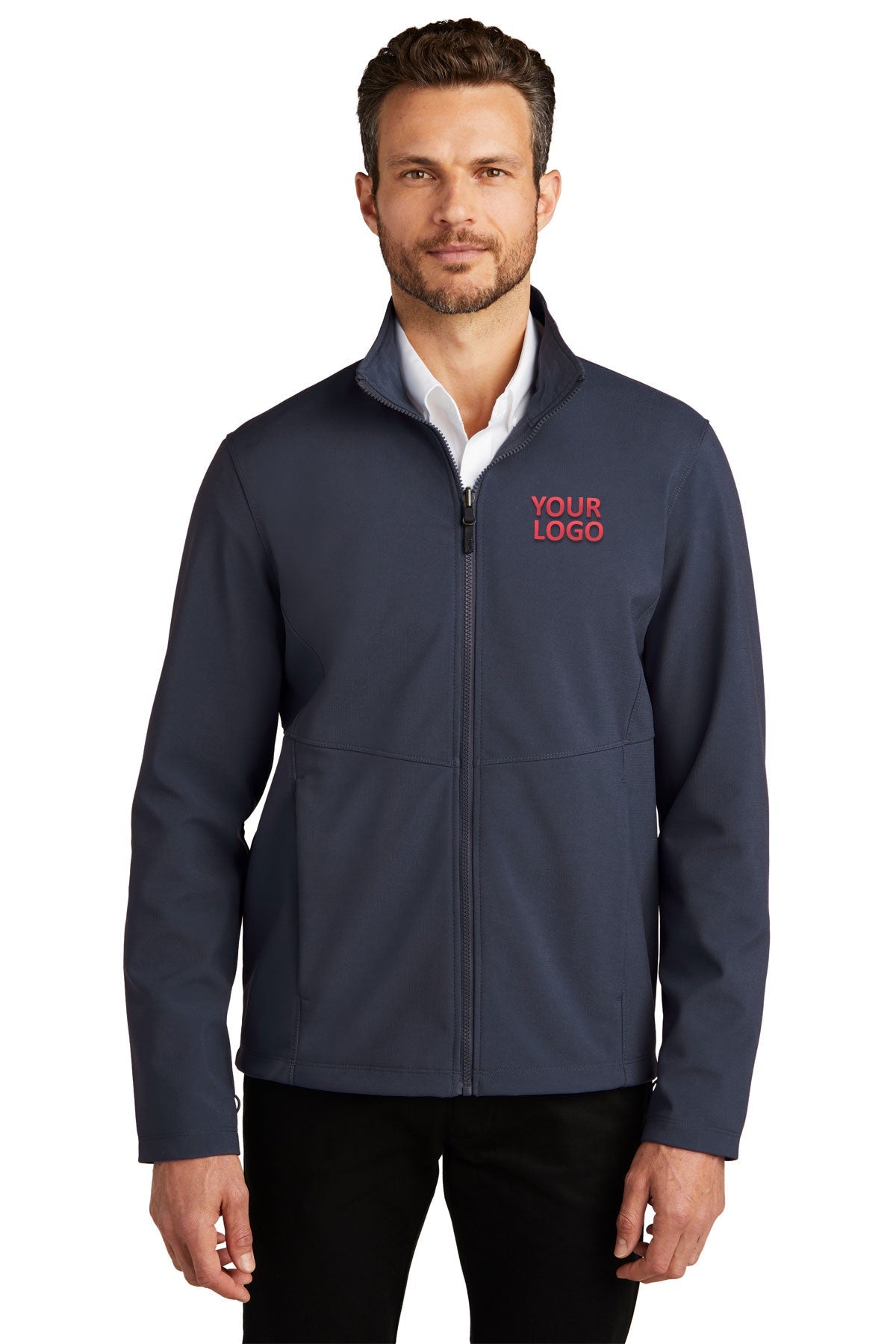 Port Authority River Blue J901 promotional jackets company logo