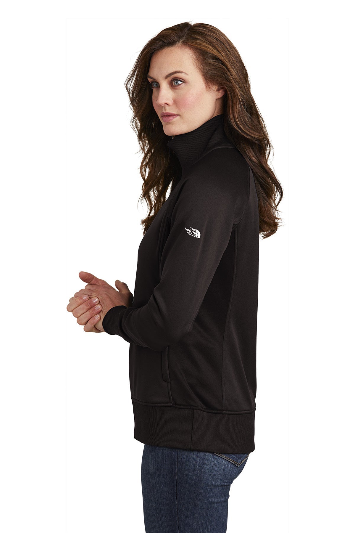 North Face Ladies Tech FullZip Fleece Jacket TNF Black