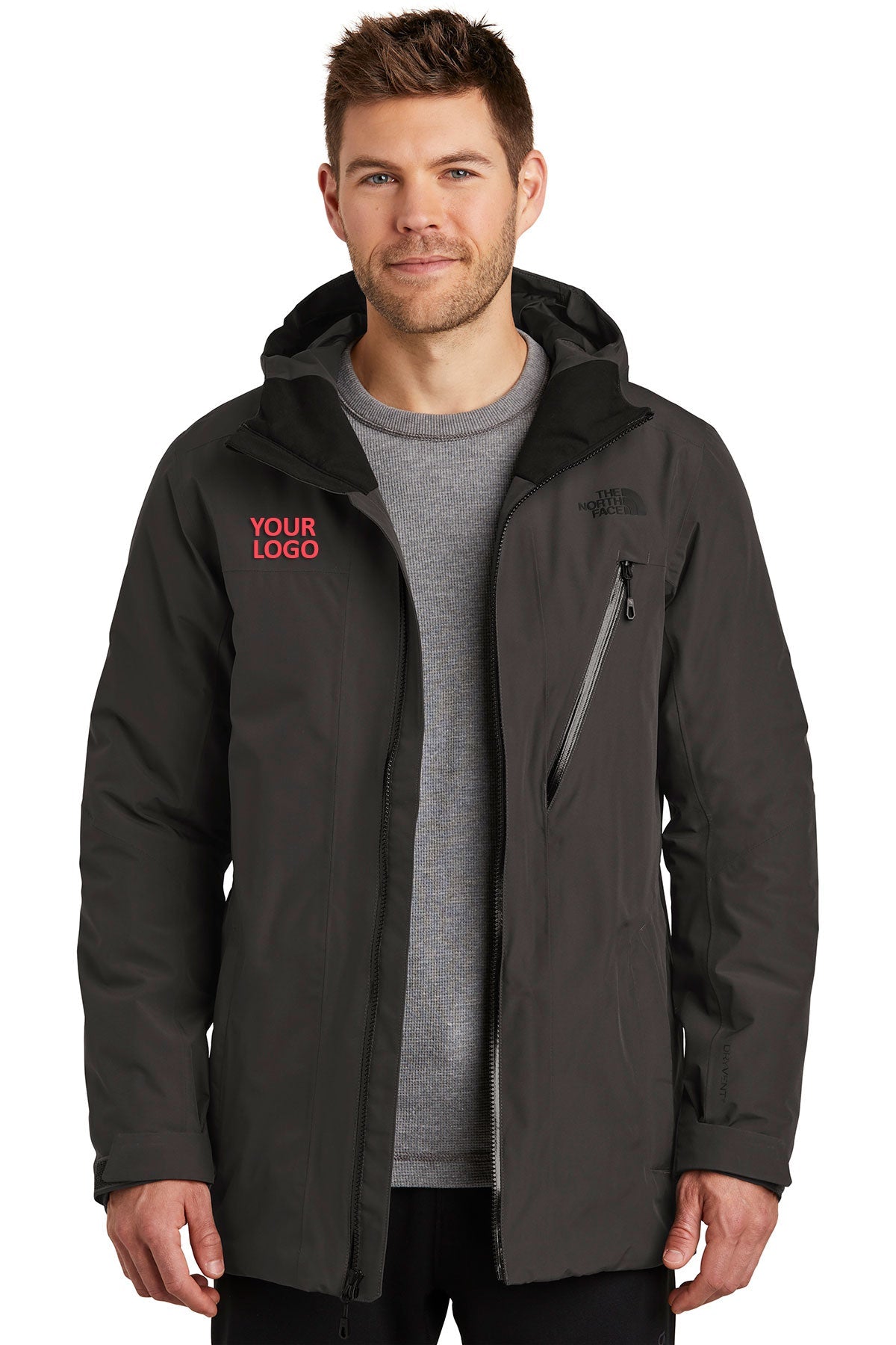 The North Face Asphalt Grey NF0A3SES company logo jackets