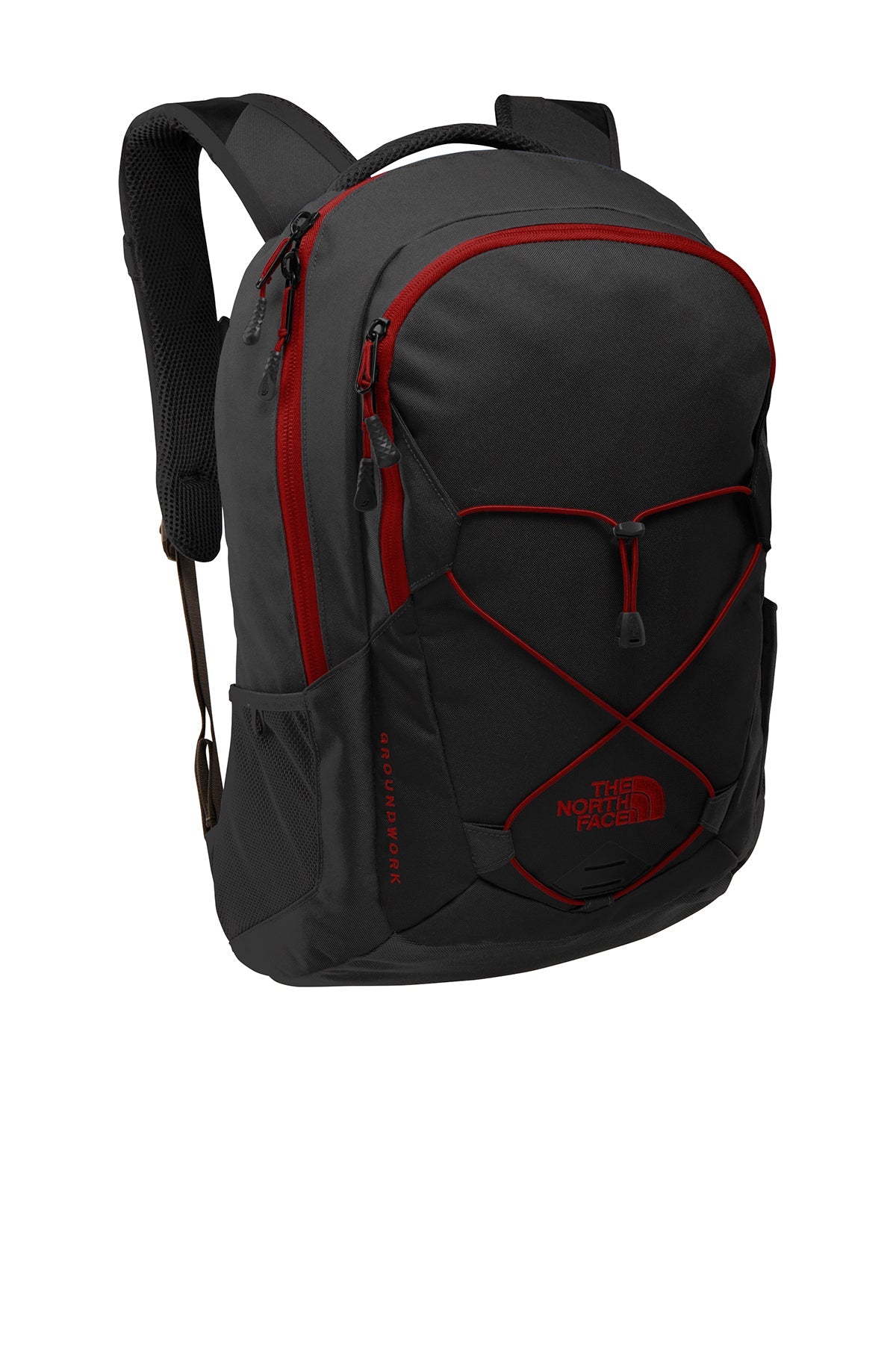 North Face Groundwork Backpack TNF Dark Grey Heather/ Cardinal Red