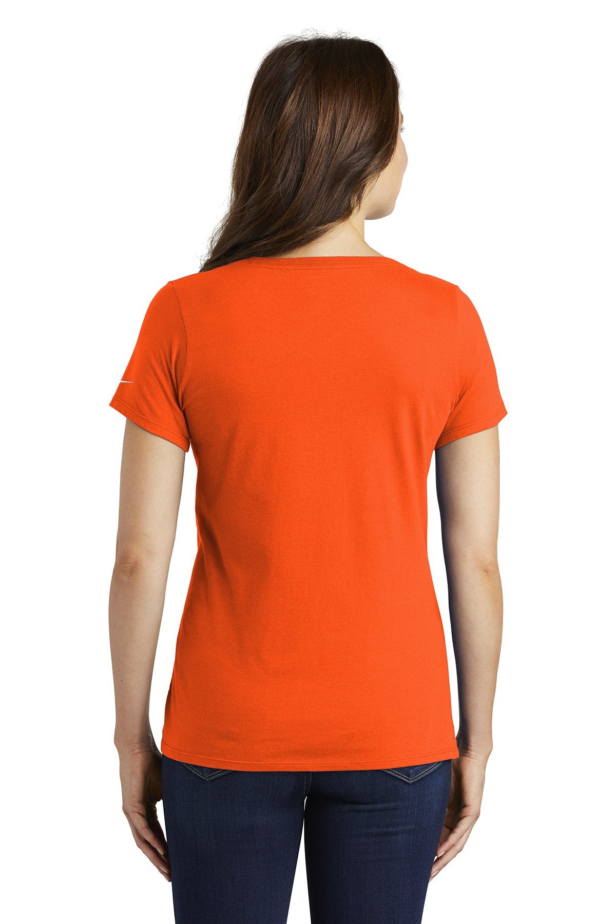 nike ladies core cotton scoop neck tee nkbq5236 brilliant orange