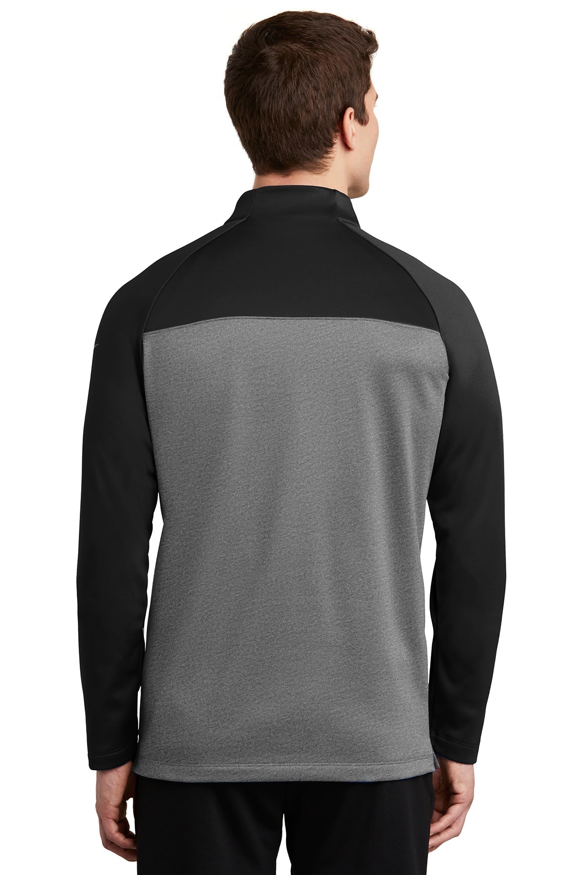Nike ThermaFIT Custom Fleece Quarter Zips, Black/ Dark Grey Heather