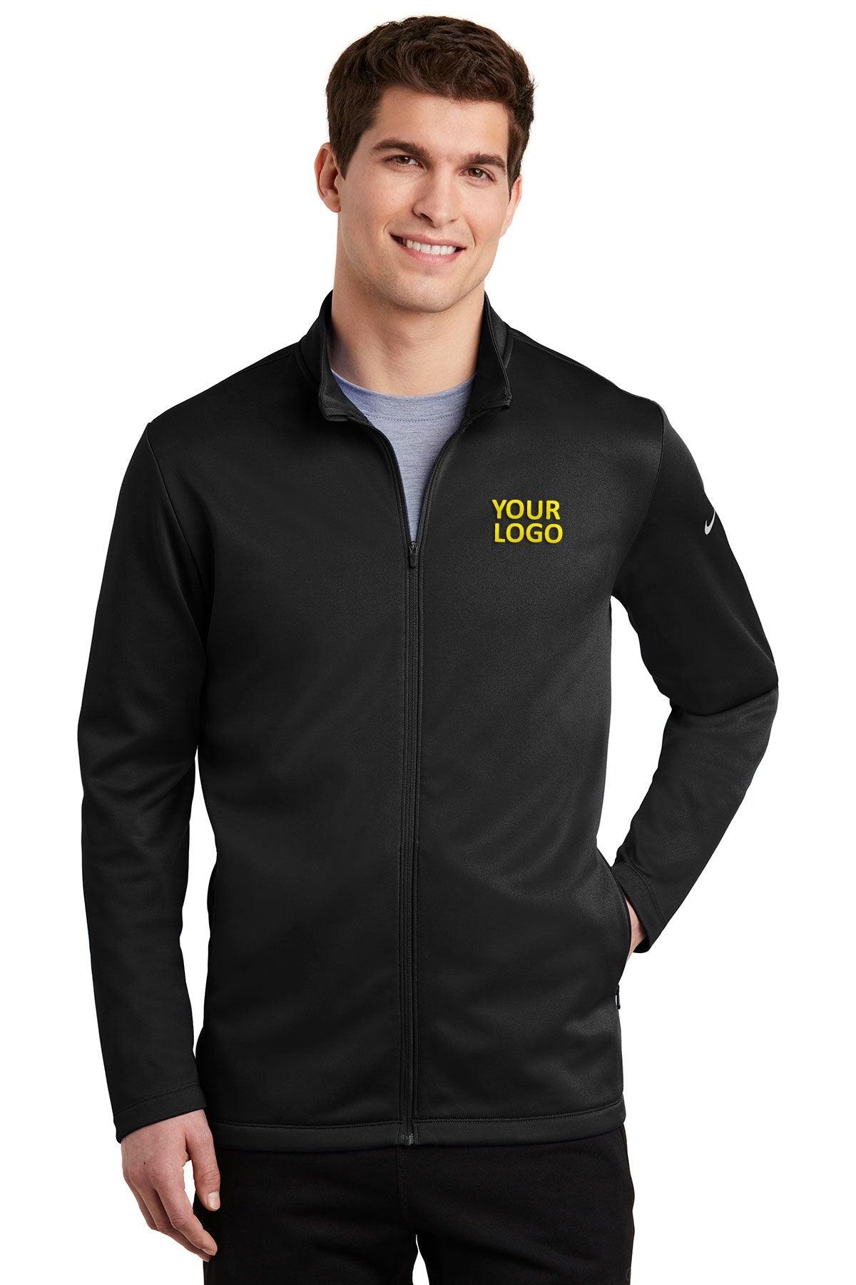 Nike Black NKAH6418 embroidered jackets for business
