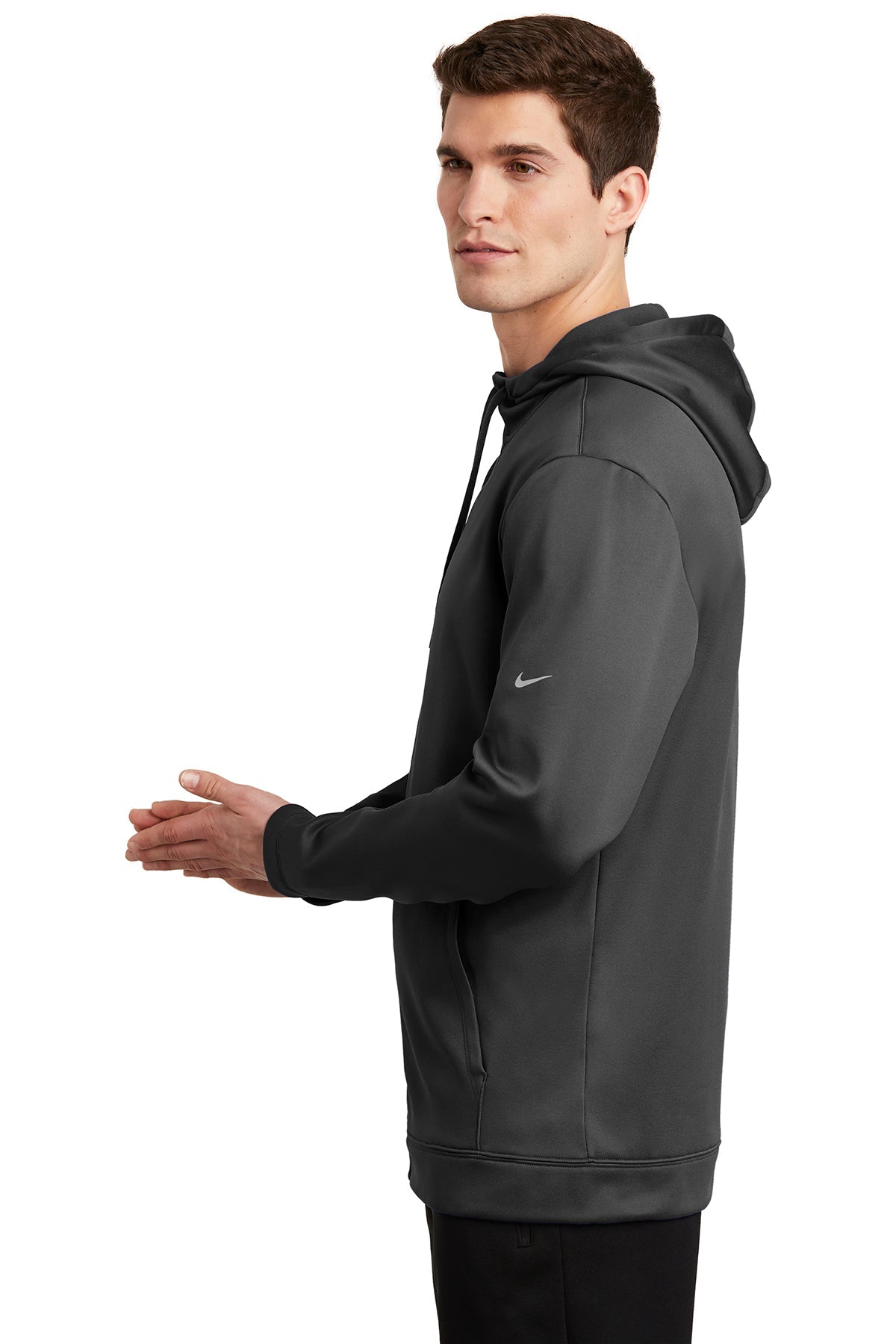 Nike ThermaFIT Customized Zip Hoodies, Anthracite