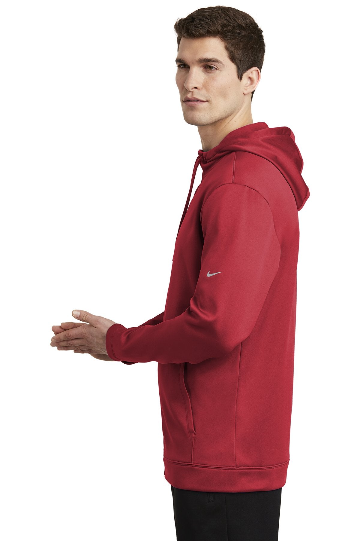 Nike ThermaFIT Customized Zip Hoodies, Gym Red