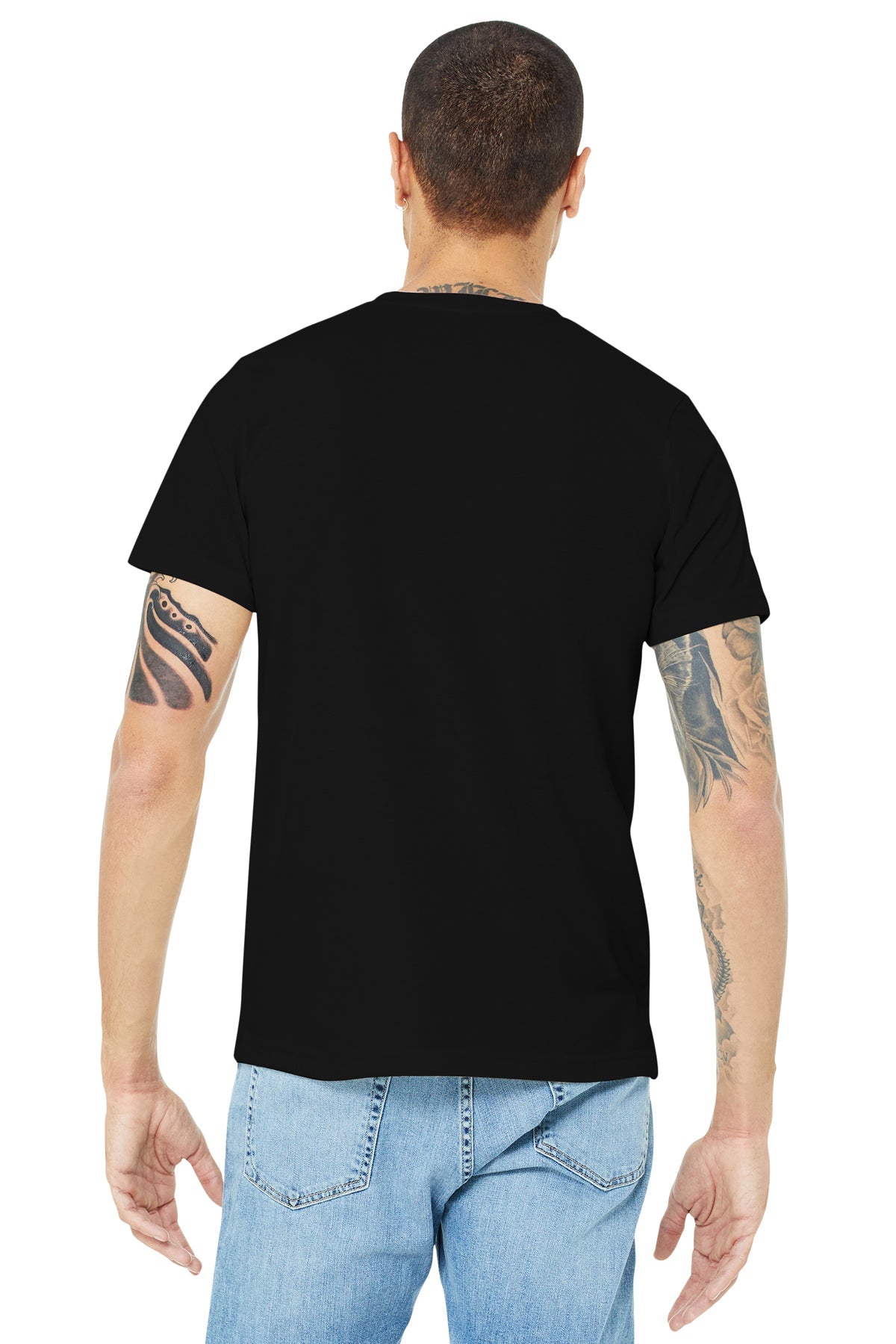 bella + canvas unisex made in the usa jersey short sleeve t-shirt 3001u black