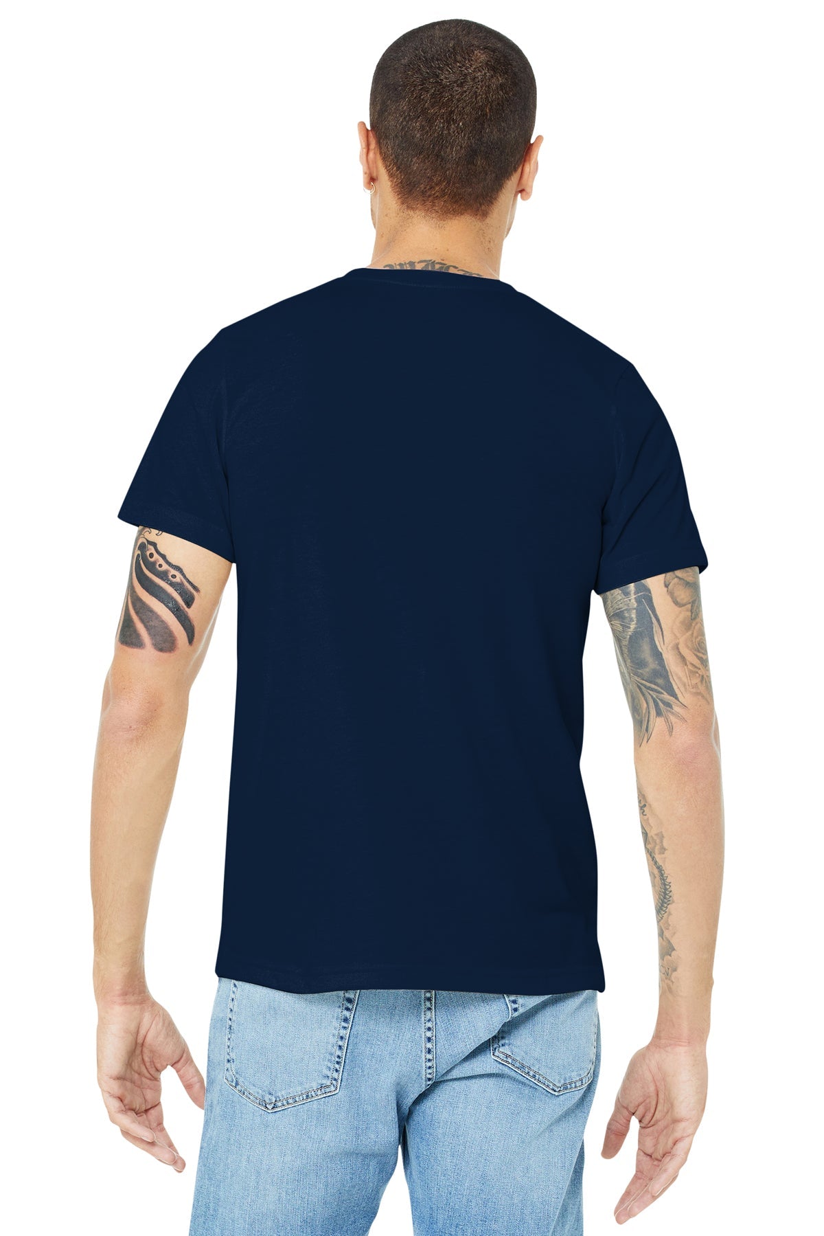 bella + canvas unisex made in the usa jersey short sleeve t-shirt 3001u navy