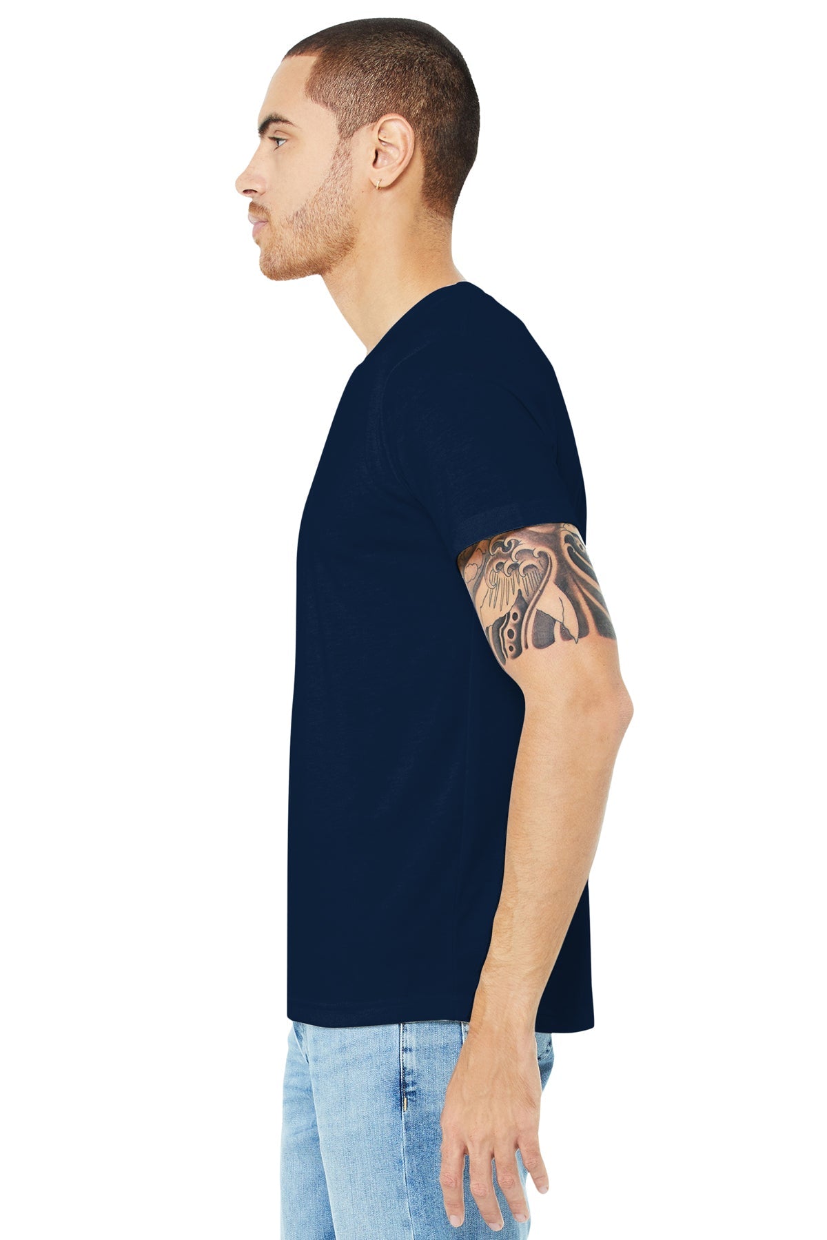 bella + canvas unisex made in the usa jersey short sleeve t-shirt 3001u navy