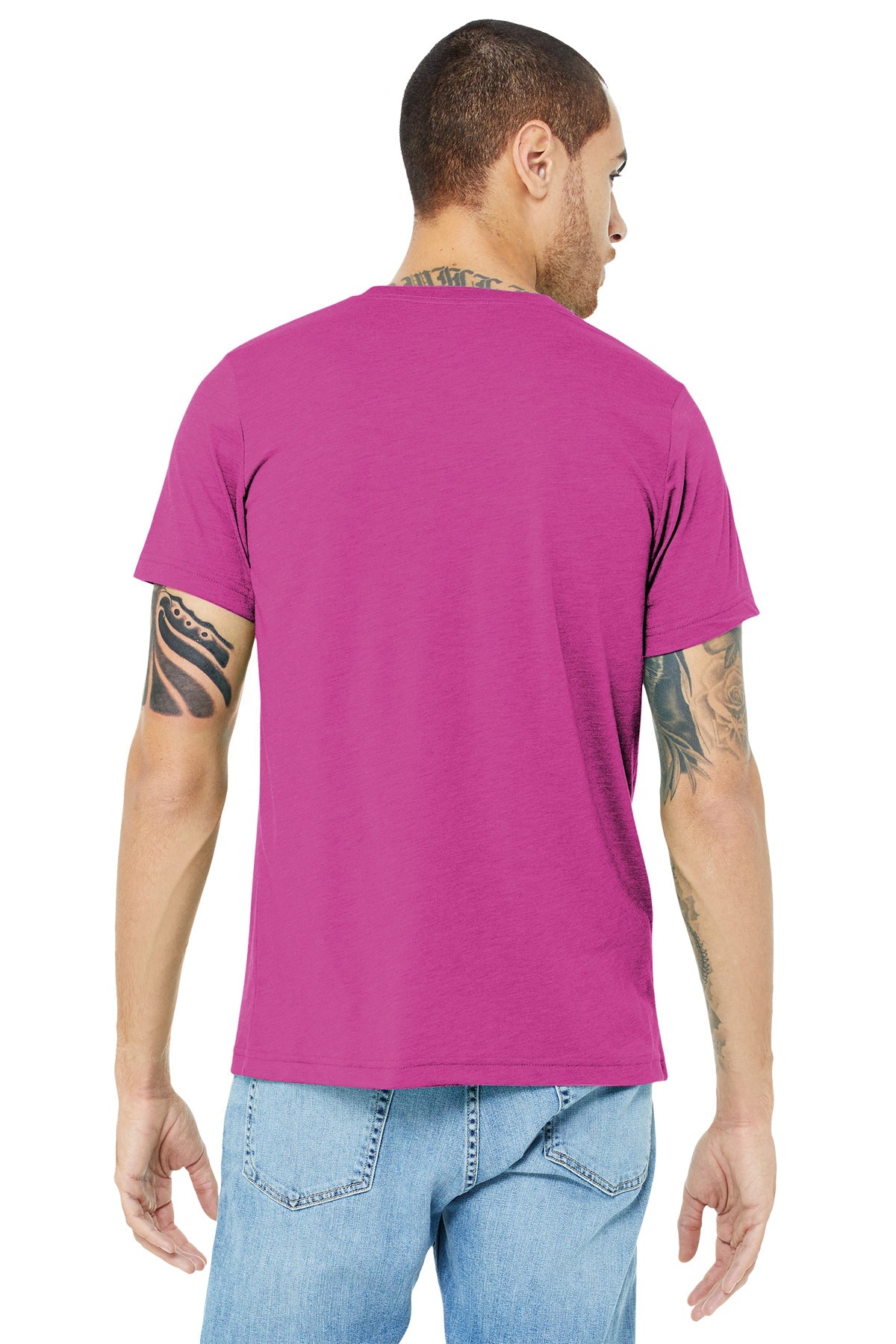 bella + canvas unisex triblend short sleeve t-shirt 3413c berry triblend