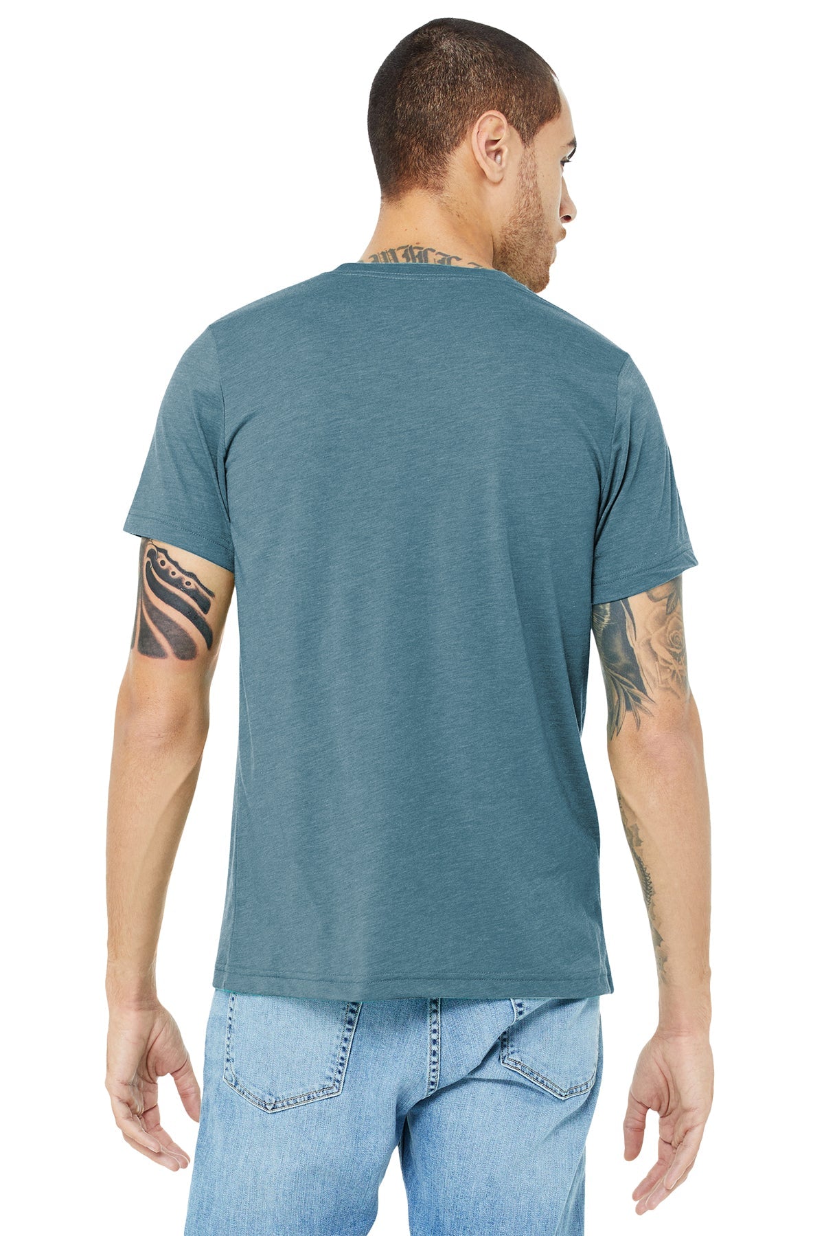 bella + canvas unisex triblend short sleeve t-shirt 3413c denim triblend