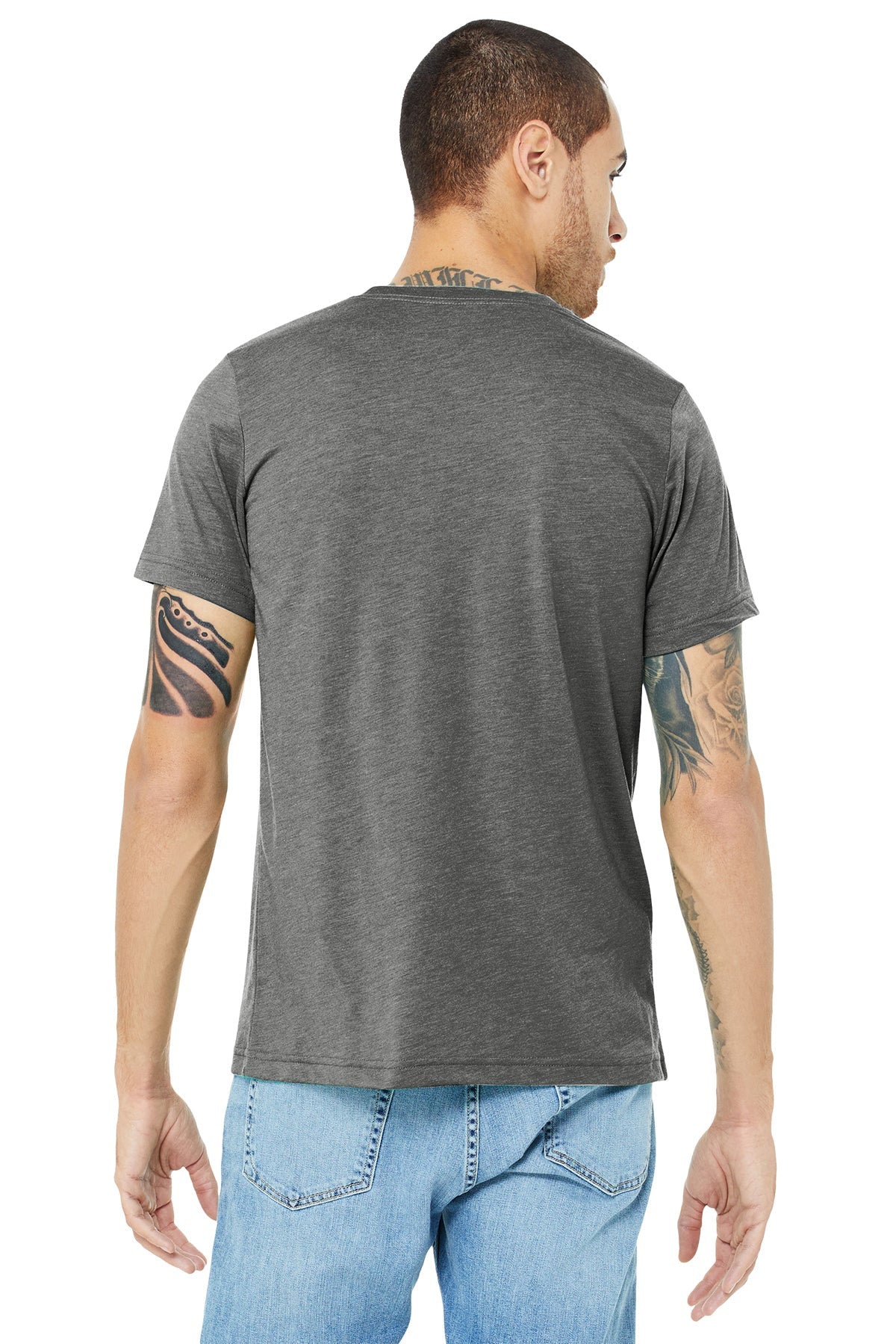 bella canvas unisex triblend short sleeve t shirt 3413c grey triblend
